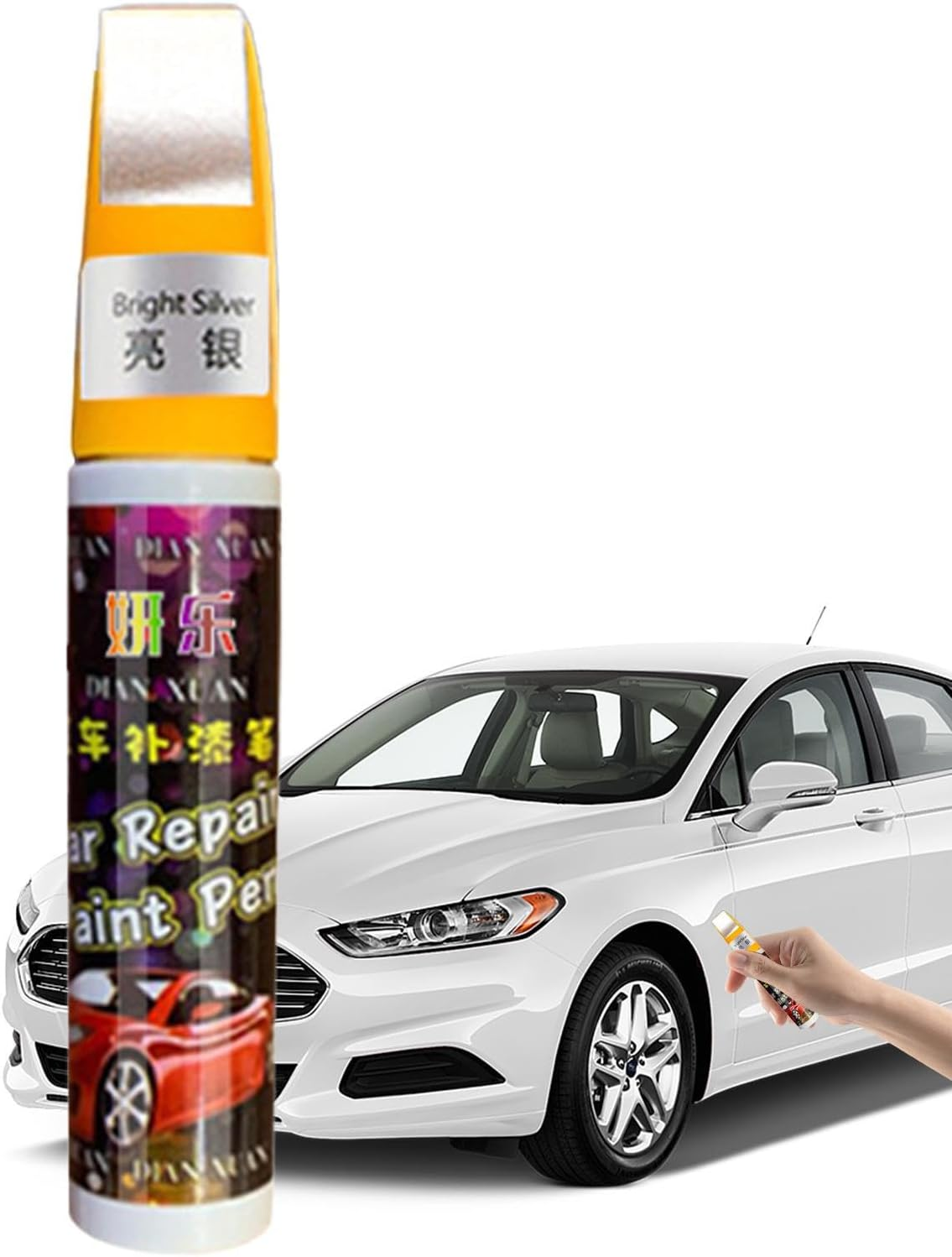 Car Paint, Brush for Scratch Chip Repair, Car Scratch Remover Lacquer Repair Body Paint, Fill Paint for All Vehicle Truck Automotive Repair Marker