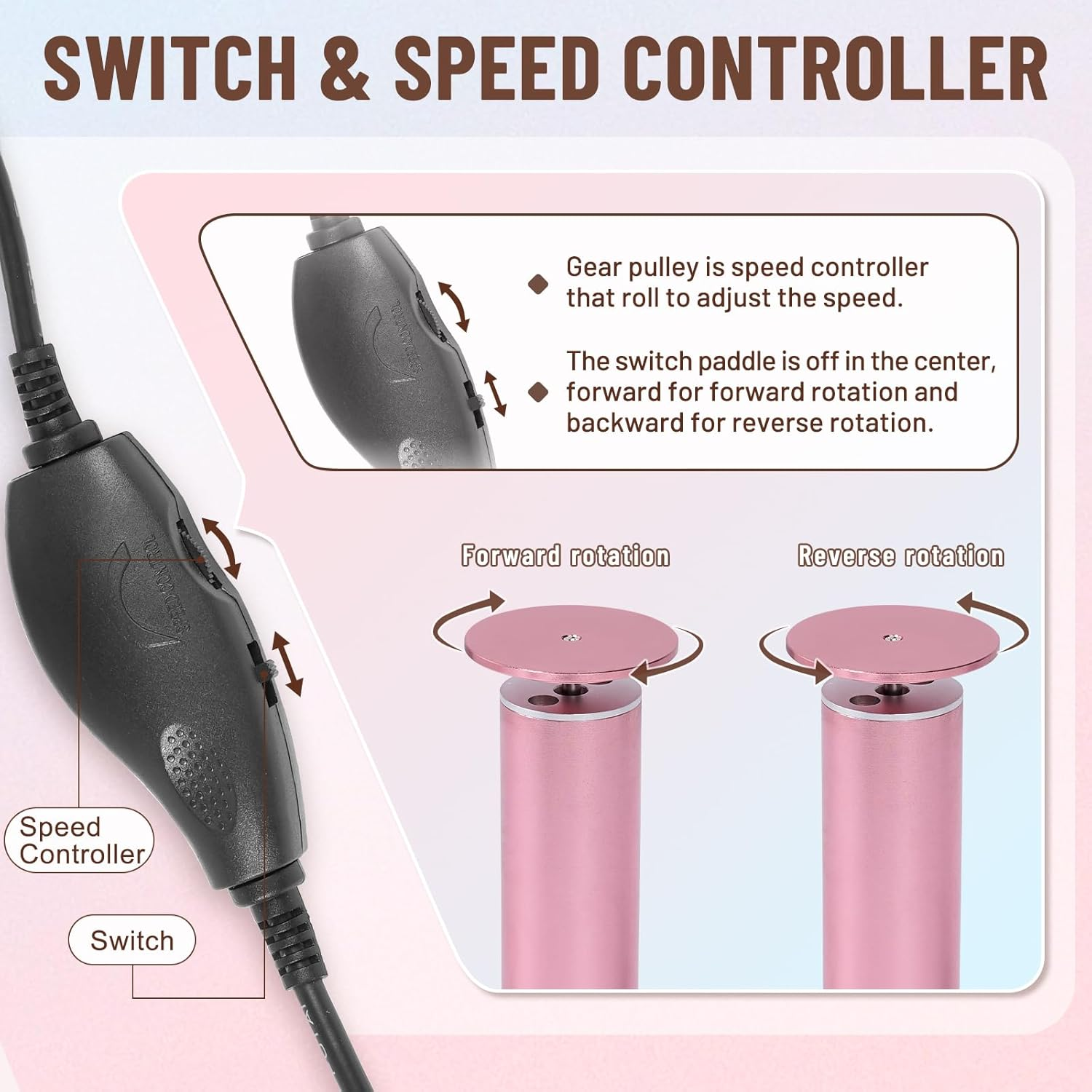 Dermave Electric Foot File Callus Remover for Feet with 60 Pcs Replaceble Sandpaper Discs, Foot Grinder Pedicure Tool for Women image number 5