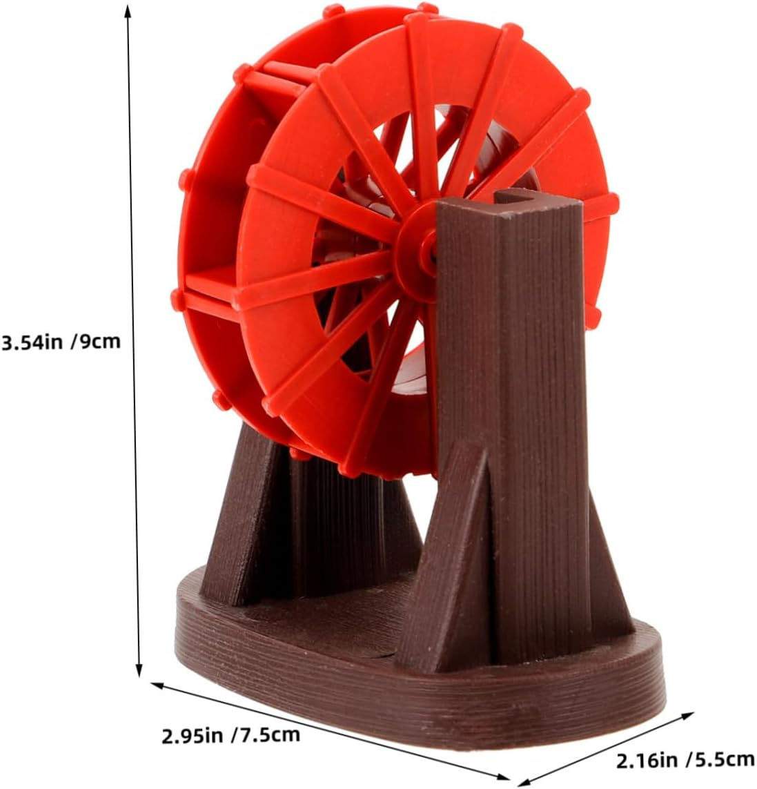 COHEALI 2Pcs Miniature Fish Tank Water Wheel Ornament Red Aquarium Water Mill Model for Zen Garden Fountain Silent Operation Decorative Accessory for Landscaping and Air Quality image number 1