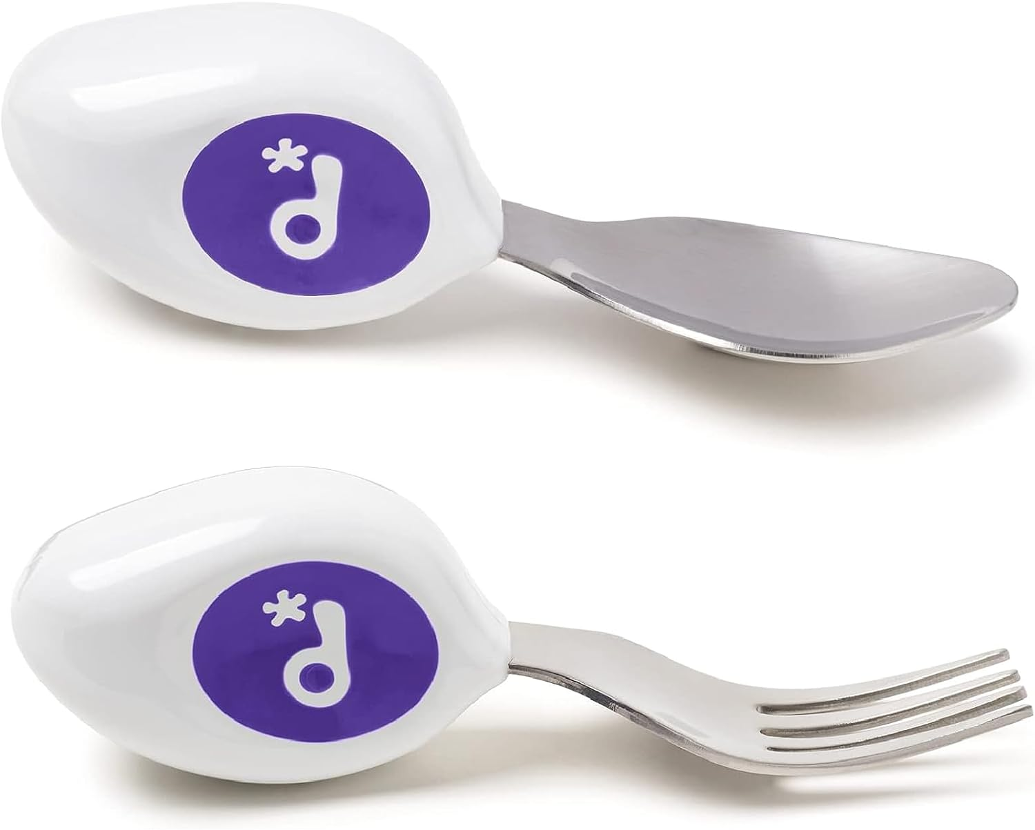 Doddl Baby Toddler Cutlery Set | Self-Feeding Spoon & Fork | Ergonomic 12M+ Kids Set | BPA Free | Easy Grip | Baby Led Weaning | Build Confidence & Fine Motor Skills | Indigo