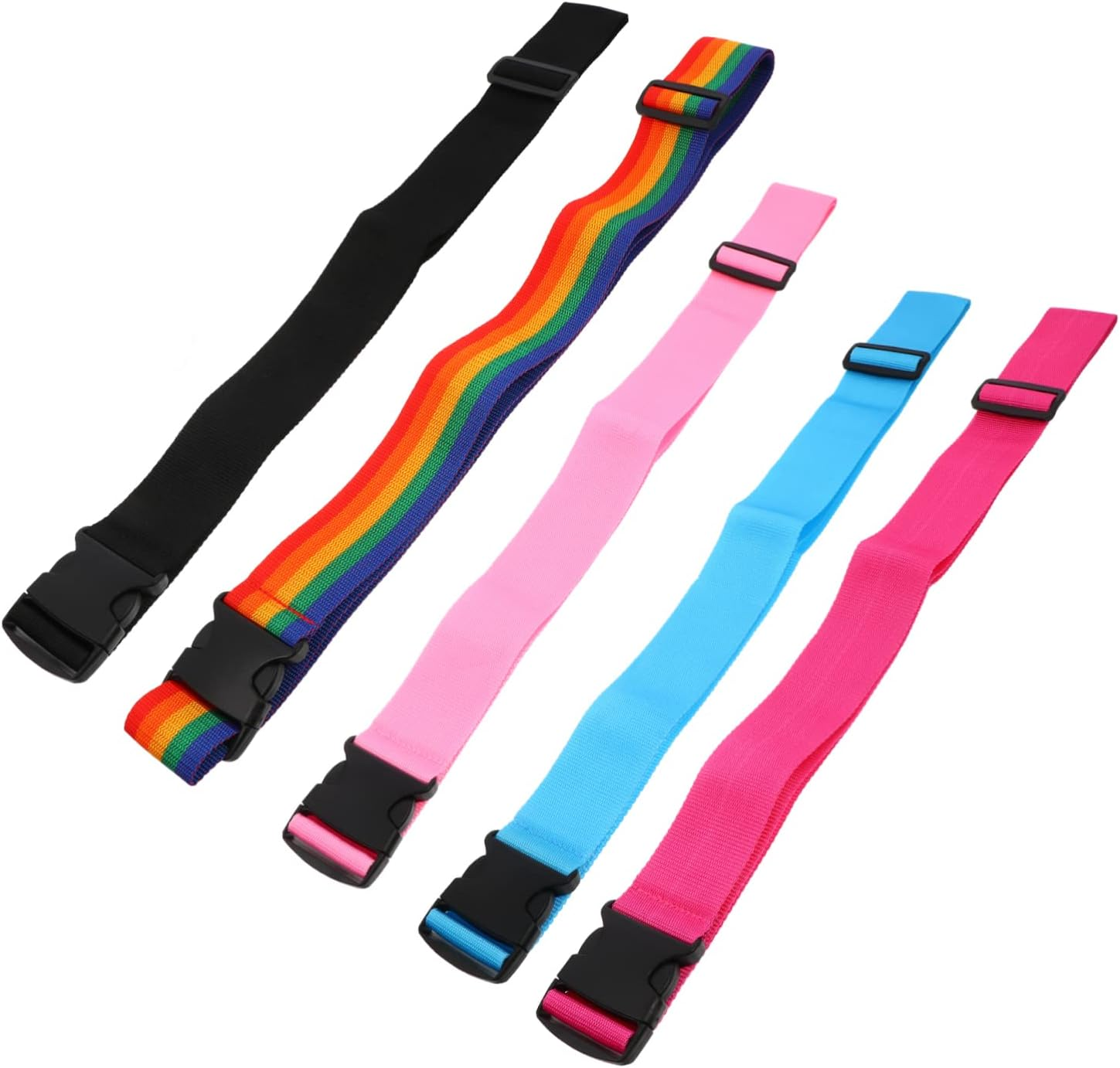 LALAFINA 5Pcs Luggage Straps Tie down Straps Adjustable Luggage Belt for Suitcase Lash Fastening for Travel Suitcase image number 1