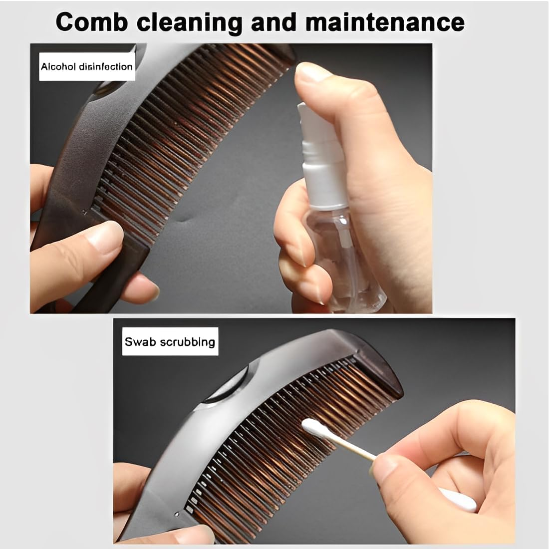 EUYKQNOI 2-Piece Dandruff Comb Scalp Comb Scalp Comb Dandruff Comb Hollow Tooth Comb for Dandruff on the Scalp, High-Quality Press Hair Comb with Skin Scratching Handle, Scalp Care Comb for Men And image number 5