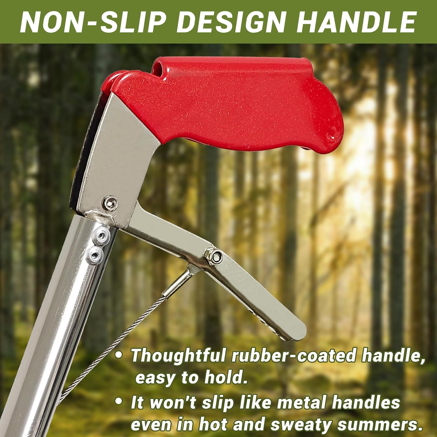 Coyxice 47" Professional Snake Tongs Heavy Duty Reptile Rattle Snake Catcher Wide Jaw Handling Tool Stainless Steel Collapsible Grabber Outdoor Catch Tool with Non-Slip Grip Handle image number 4