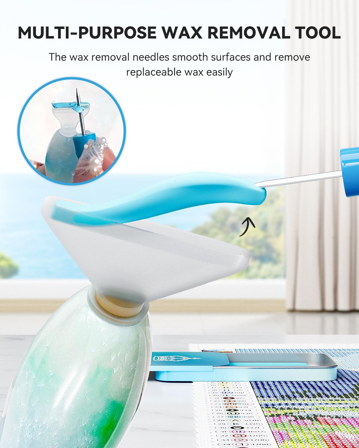 ARTDOT Enduring Stickiness Putty Wax for Diamond Art Kits for Adults,Strong Stickiness Clay Glue with Slide Storage Box for Diamond Painting Accessories and Tools image number 1