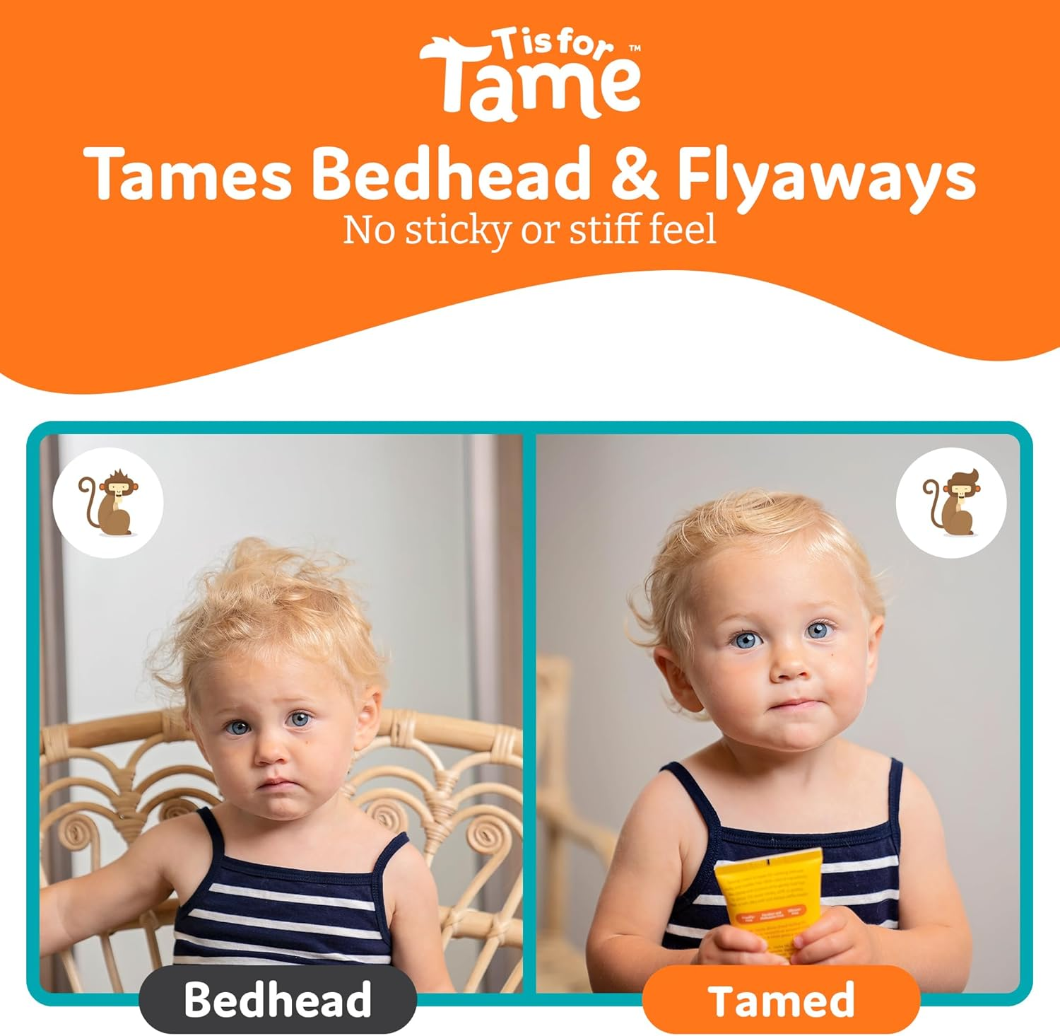 T IS for TAME Hair Calming Cream for Babies and Toddlers Safe & Effective Coconut & Jojoba Oil Not Greasy, Stiff, or Sticky image number 6