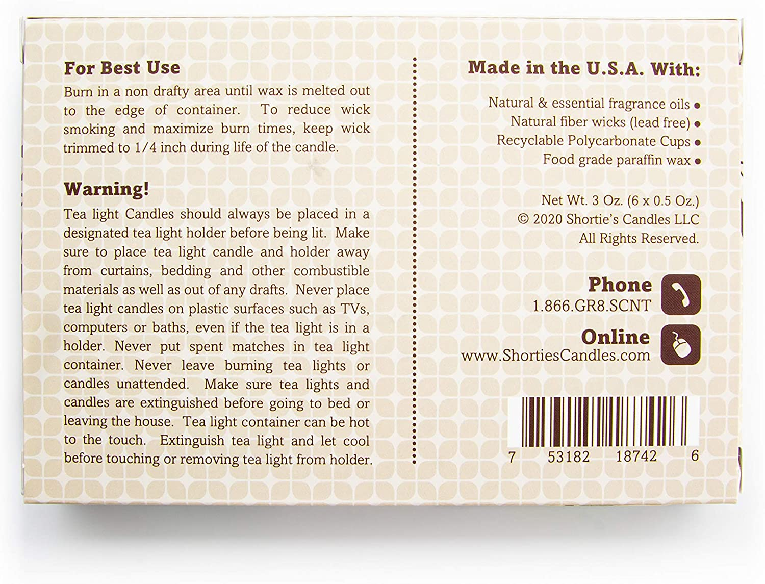 Pumpkin Souffle Beige Tea Light Candles 6 Pack - Highly Scented, Hand Poured, Clean Burning - Clear Container for Beautiful Candlelight - Bakery Tealights Collection image number 2