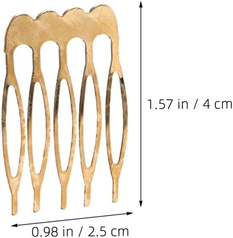 Beaupretty 5 Piece Metal Hair Combs for Women Small Hair Combs for Fine Hair Decorative Hair Accessories Versatile Styling Options for Any Hairstyle and Occasion image number 2