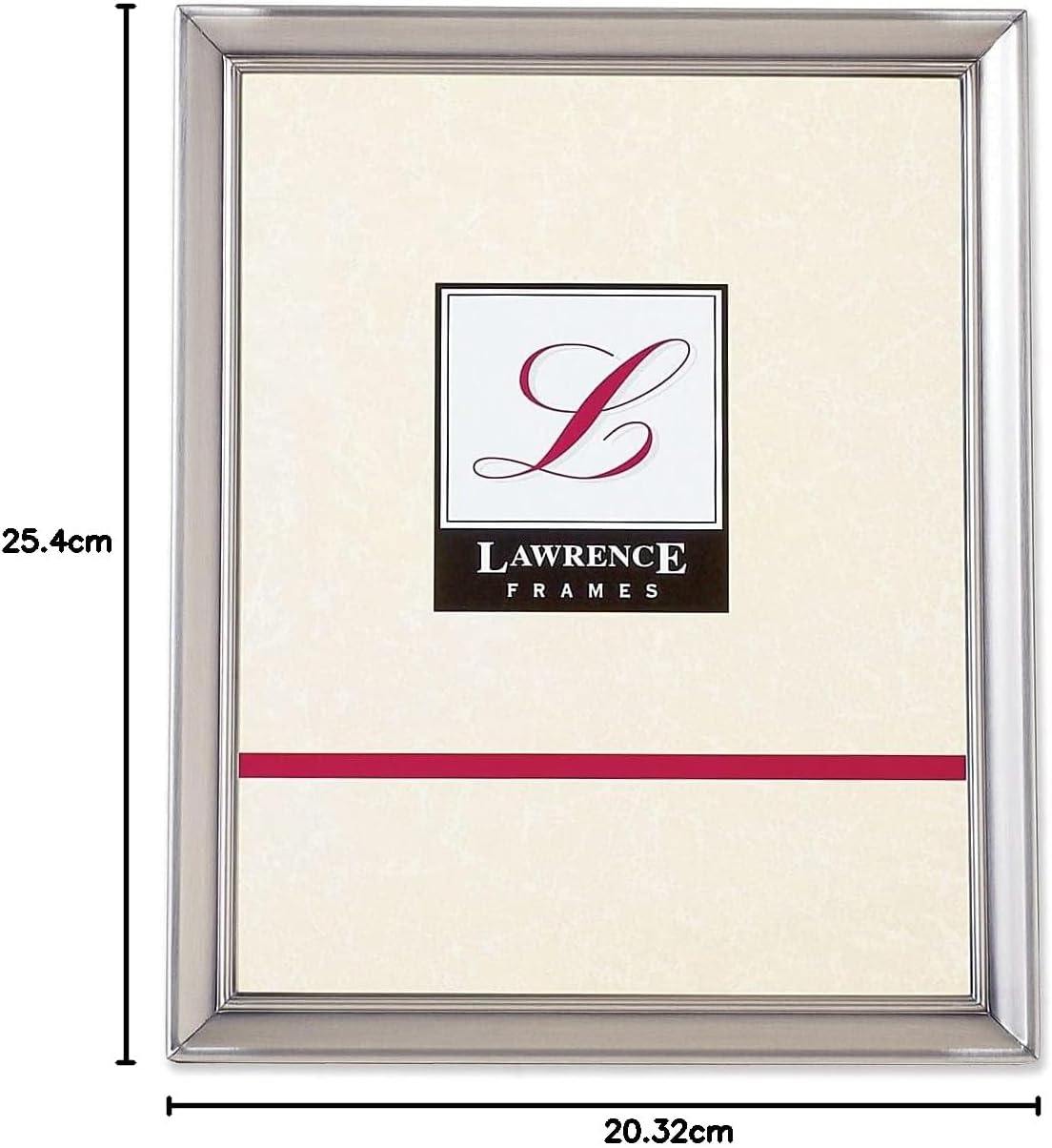 Lawrence Frames Brushed Pewter 8 by 10 Metal Picture Frame image number 1