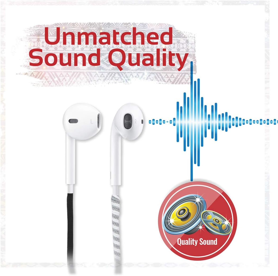 Promate Ergonomic Stereo In-Ear Earbuds Hands Free Calling with Built-In Mic Black Tribe Black image number 1