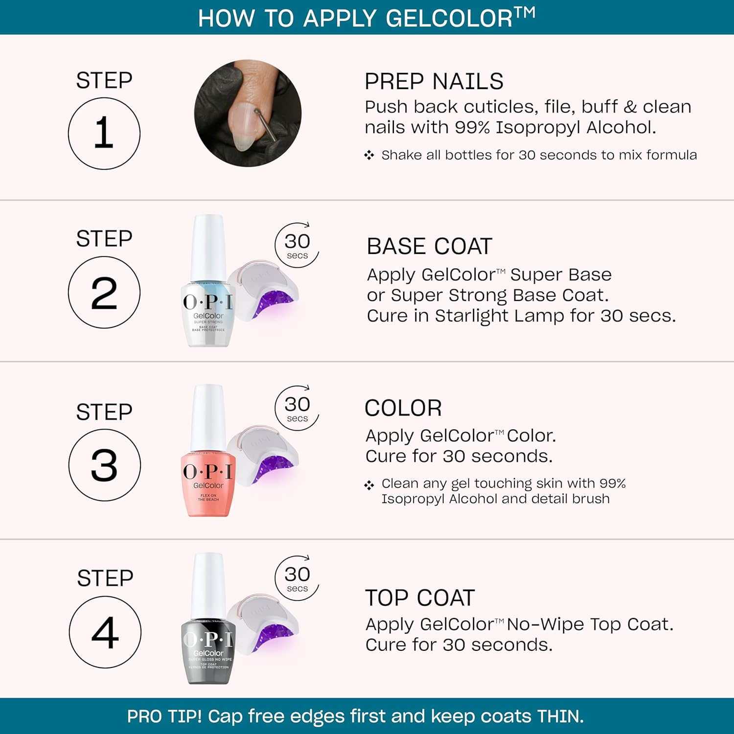 OPI Gel Polish - GC S86 Bubble Bath 15Ml - Pink image number 3