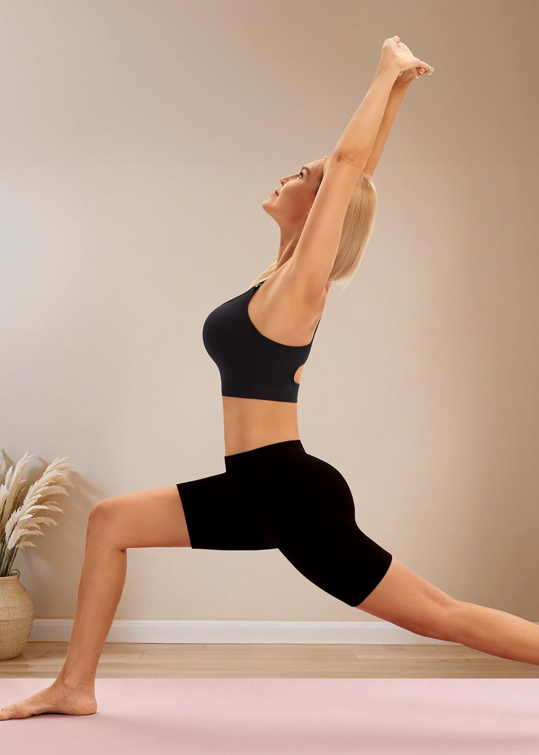 Angelhood Nursing Bras for Breastfeeding, Ribbed Nursing Sports Bra Yoga Maternity Bras Pregnancy Sleep Bralette image number 6