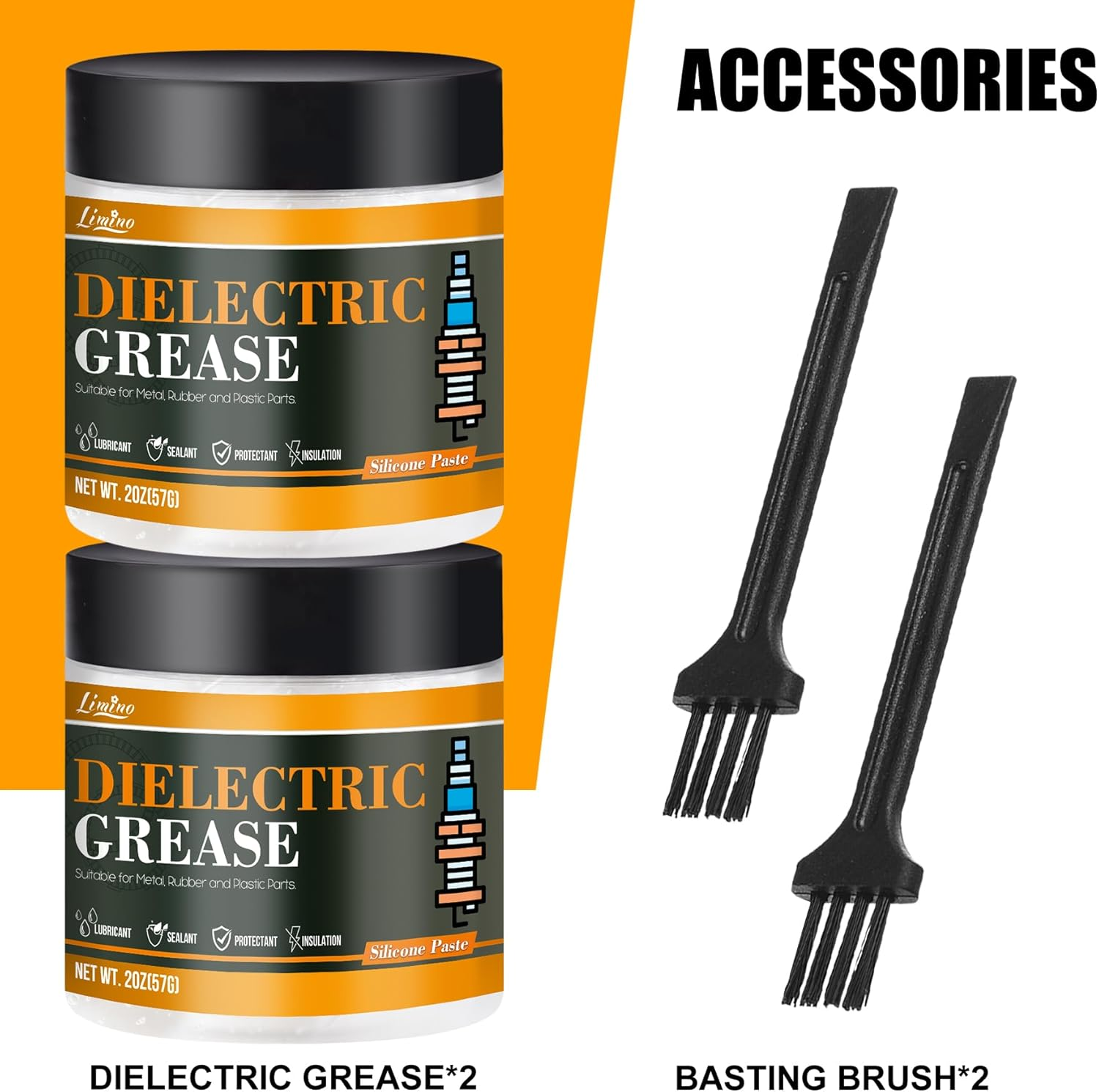 Silicone Grease - 114 G Dielectric & Automotive Grease for Electrical Components and Plugs, Spark Plugs, Automotive O-Ring, Brake Brake - Waterproof Silicone Paste, Heat Resistant and Easy to Use image number 2