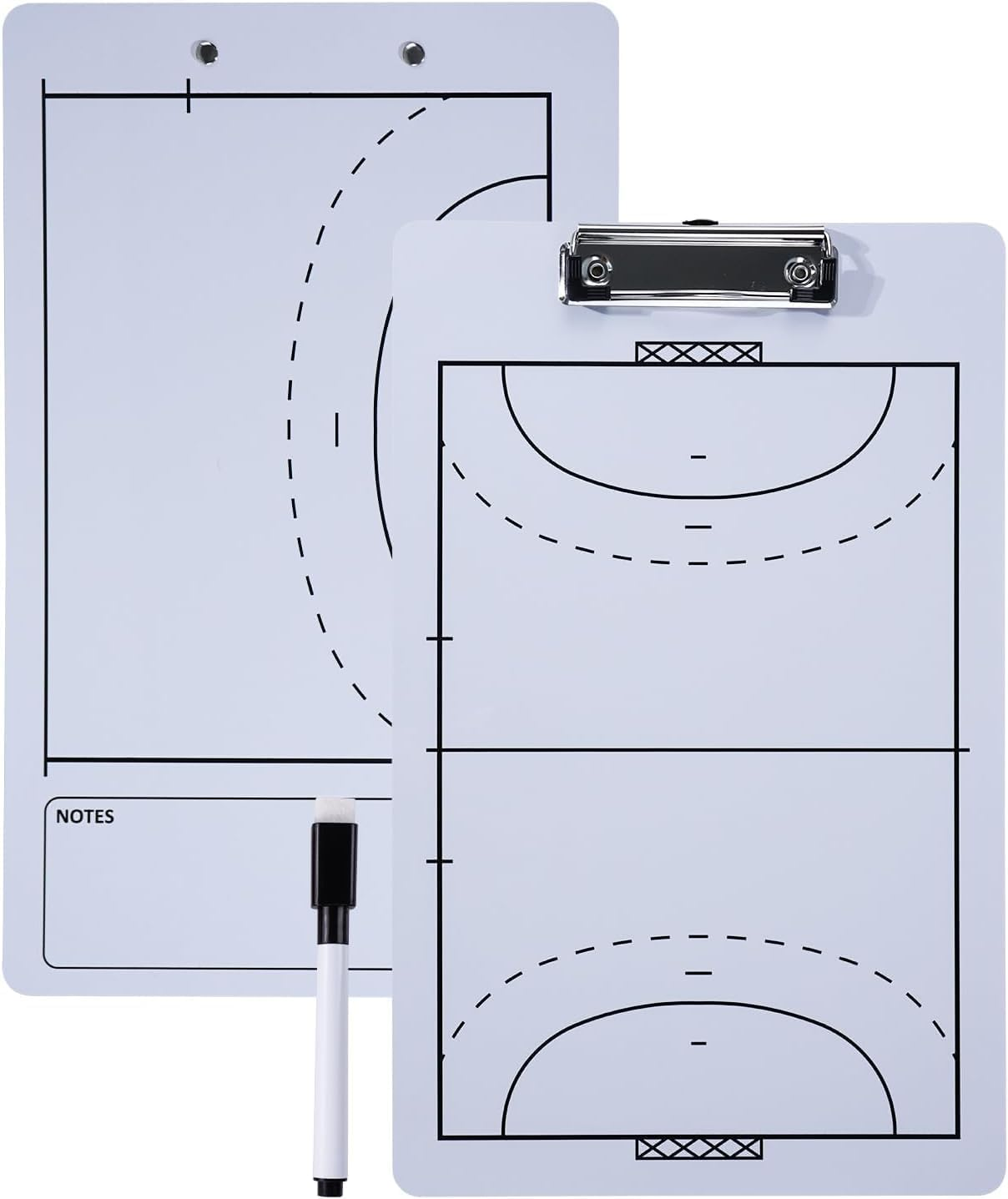 Double-Sided Dry Erase Coaches Clipboard, 1Pc Handball Coach Marker White Board,Dry Erase Clipboard Handball Board for Match Markers image number 5