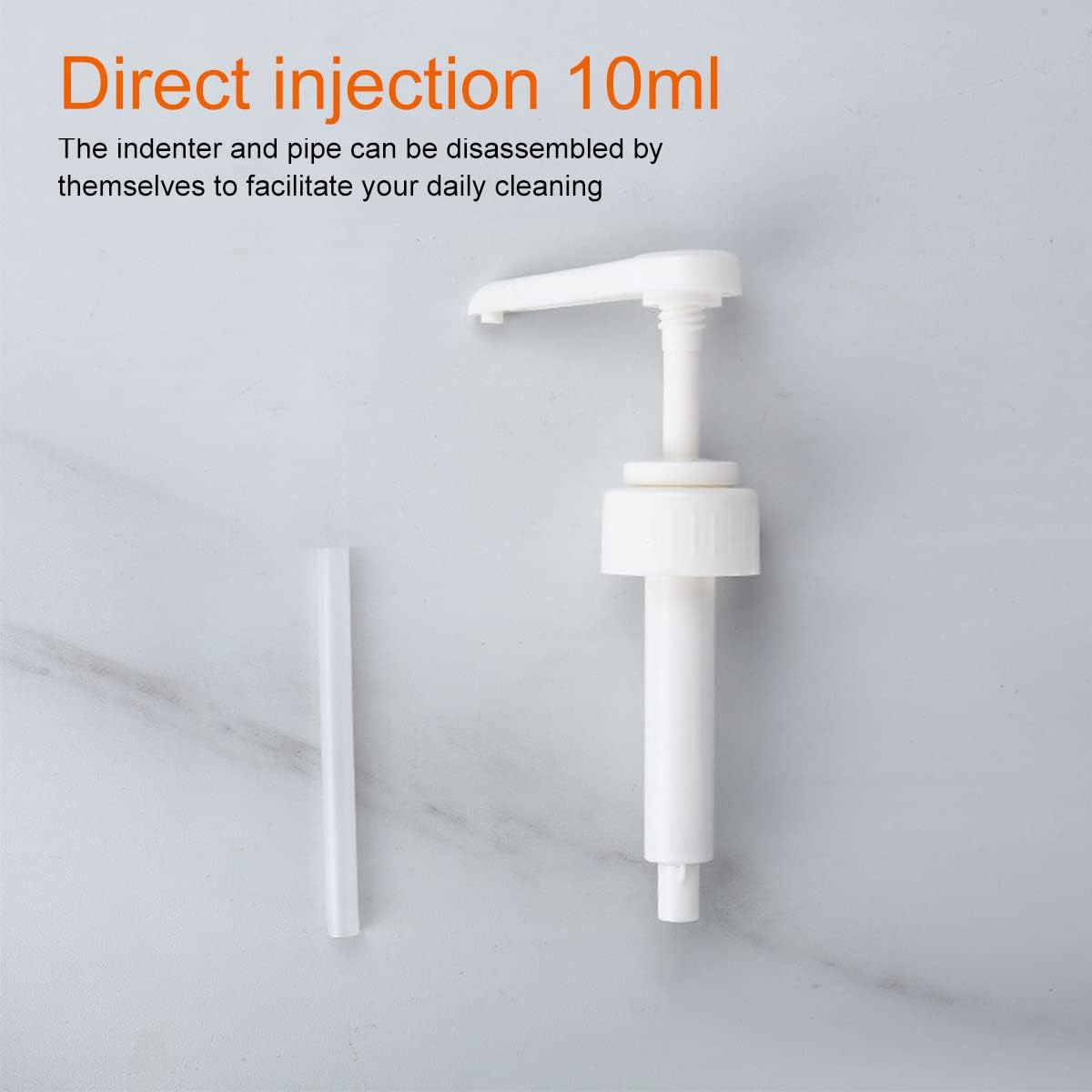 2 Pack Coffee Syrup Pump Universal Syrup Bottle Pump White Syrup Pump Ideal for Coffee Syrups Snow Cones Flavorings & More No Clogging Spilling & Dripping image number 4