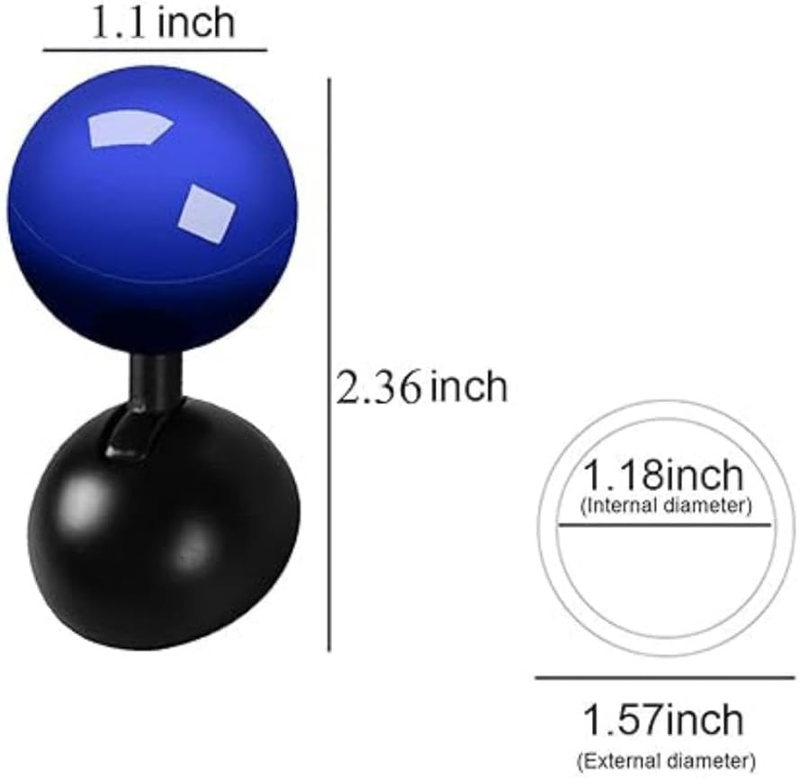 Car One Button Start Lever, Car Push to Start Button Rocker, Overall Metal Ball-Bar Starter Cover Decorative Accessories (Blue) image number 5