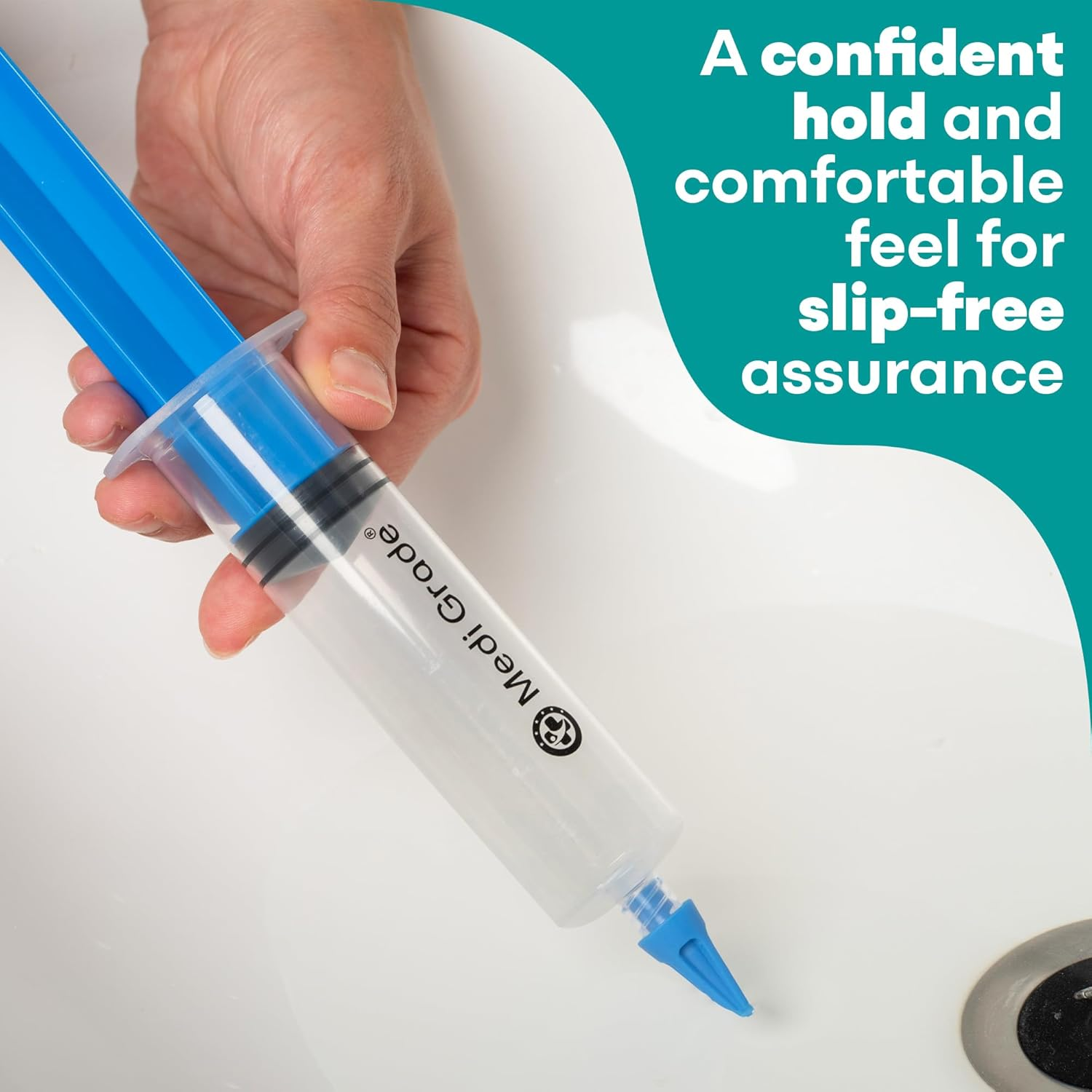 Medi Grade Large Ear Wax Removal Ear Syringe Kit with 3X Quad-Stream Tips, 60Ml - Natural Ear Cleaner Ear Wax Remover for and Aural Hygiene - Ear Wax Removal Kit Earwax Remover Tool image number 3