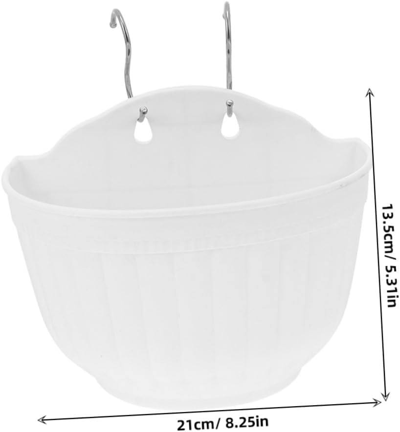 Kisangel 3 Sets Hanging Flower Holders Balcony Hanging Planters Plastic Flower Plant Pots for Garden and Plants image number 2