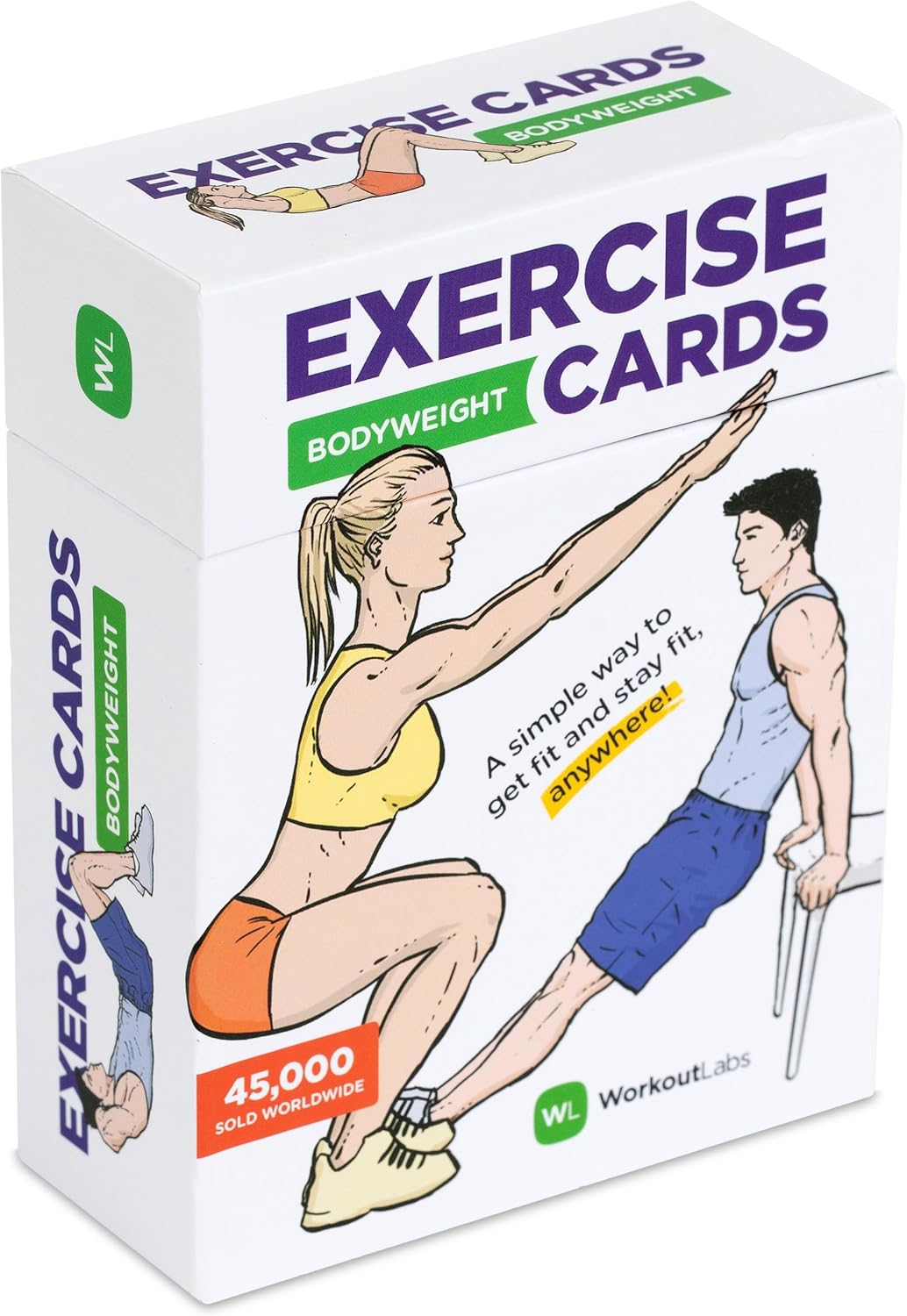 Workoutlabs Exercise Cards: Bodyweight &ndash; Premium Home Workout Cards Deck for Women and Men with 60 Exercises and 12 No Equipment Routines &middot; Premium Plastic Fitness Cards image number 4