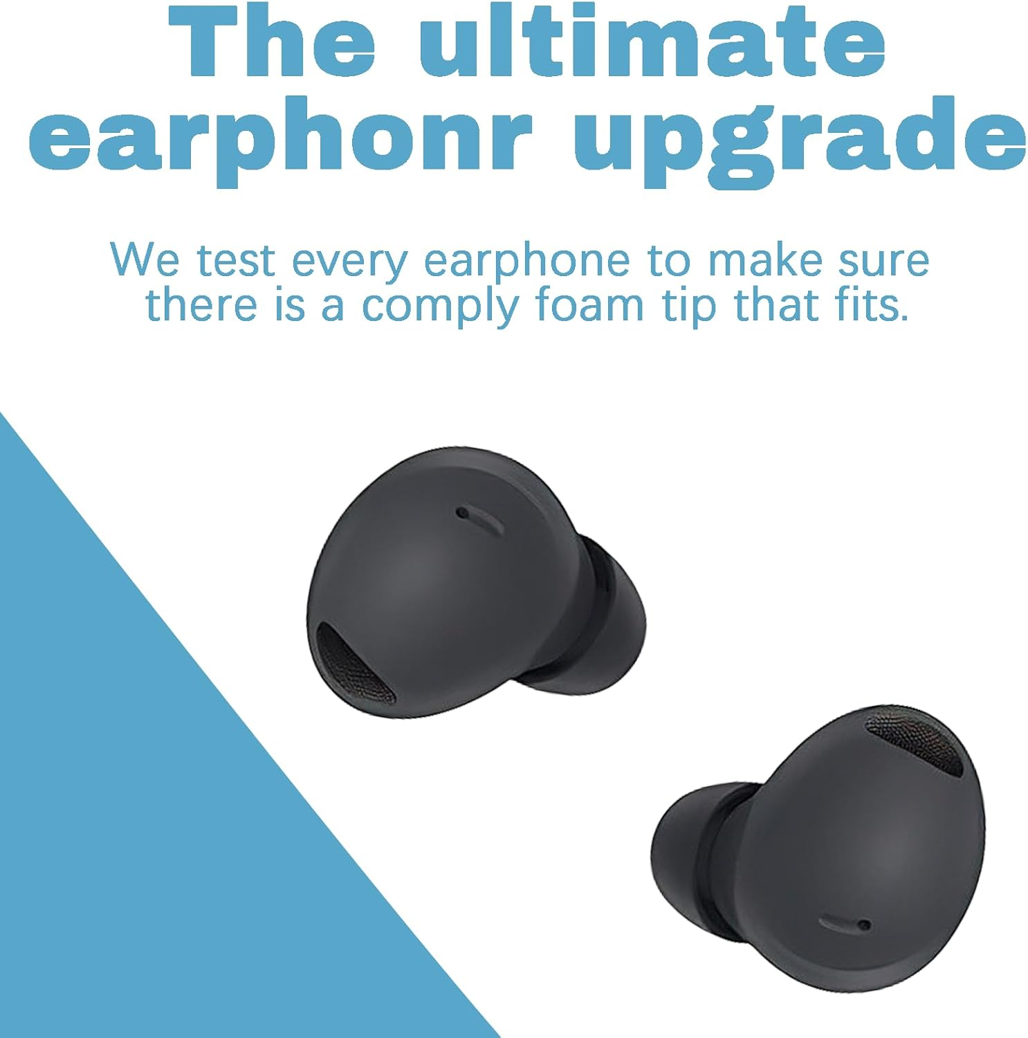 3-Pairs Replacement Memory Foam Ear Tips for Galaxy Buds2 Pro - Enhanced Comfort & Noise Isolation, Premium Replacement Foam Ear Tips (S/M/L, Black) image number 4