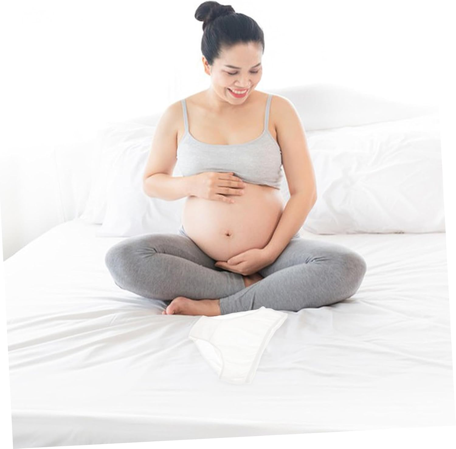 YARNOW 4Pcs Maternity Panties Postpartum Underwear for Women Breathable Cotton Briefs for Pregnancy Comfortable and Portable for Postpartum Travel and Menstruation image number 5