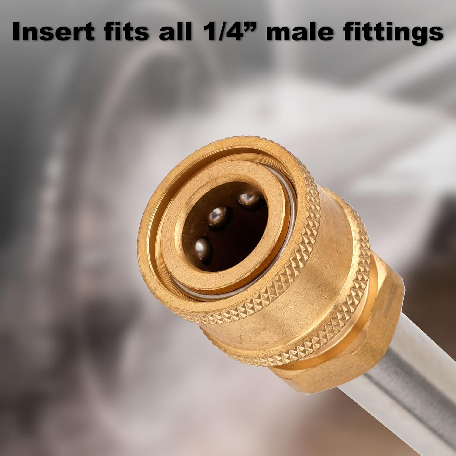 PEUTIER 2Pcs Pressure Washer Gun Adapter, 6 Inch High Pressure Cleaning Gun Nozzle Quick-Connect Pressure Washer Replacement Compatible with Portland 1750, Ryobi, Greenworks, Husky Pressure Washer image number 1