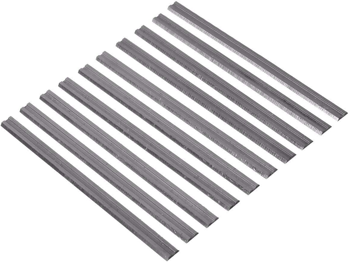 3-1/4 82Mm Carbide Tipped Planer Blades Knife Portable Hand Wood Razor for Dewalt DW680K D26677K Bosch PL1632 PL2632K Makita KP0810 KP0800K WEN 6530 B&D Craftsman Ryobi Hitachi Most Hand Planer 10Pc image number 3