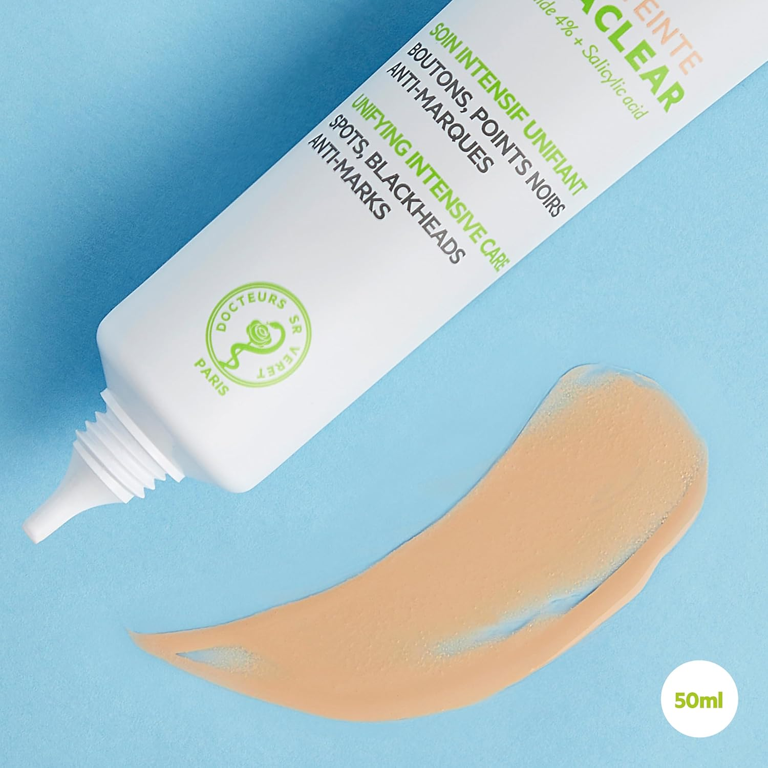 SVR SEBIACLEAR Active - Anti-Blemish Face Gel-Cream for Acne-Prone, Oily, Combination Skin, Intensive Corrector for Whiteheads, Blackheads and Redness, 40Ml (Tinted)