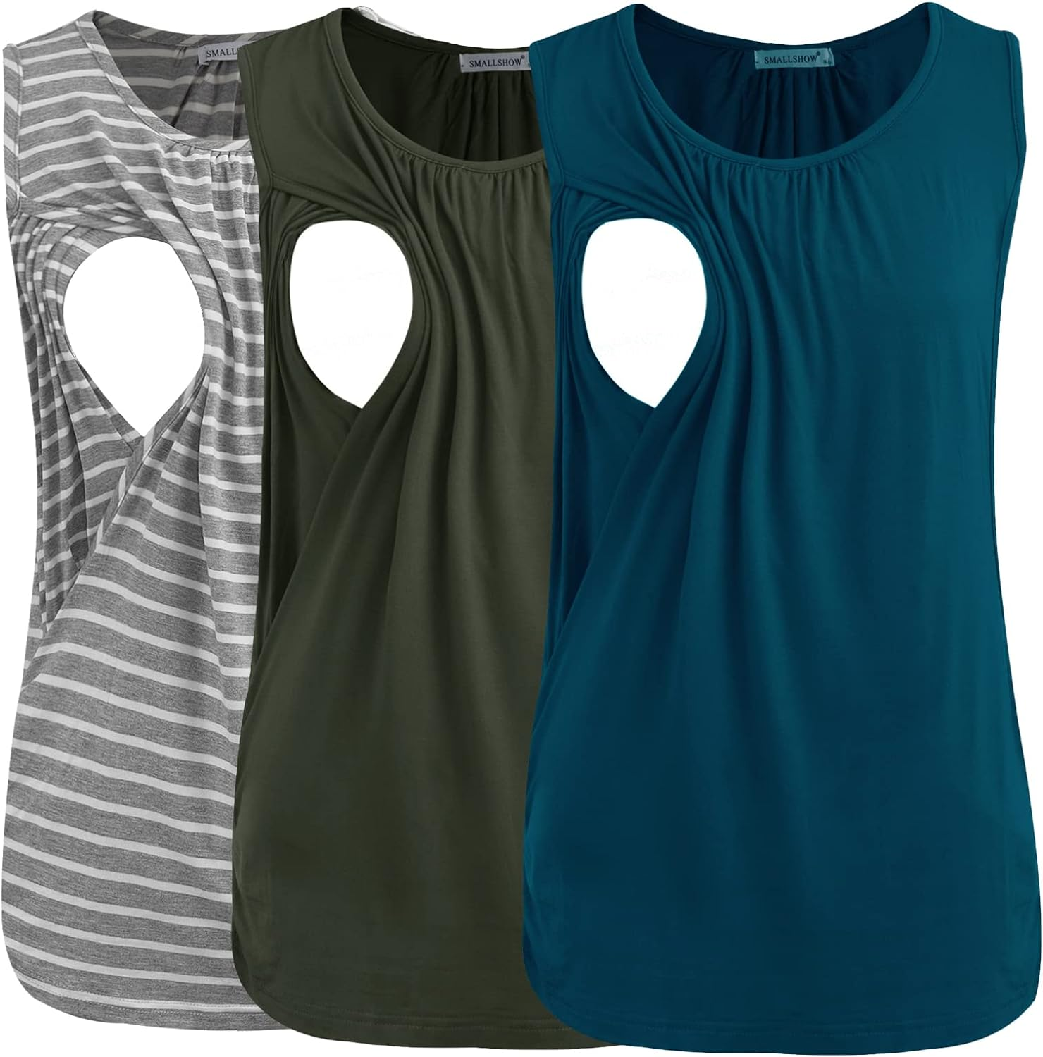 Smallshow 3Er Pack Umstands-Still-Tanktops &Auml;rmellos Stillen Tops Damen Stilloberteile