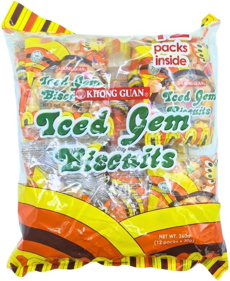 Khong Guan Iced Gems Biscuits 30G 12 Packs image number 1