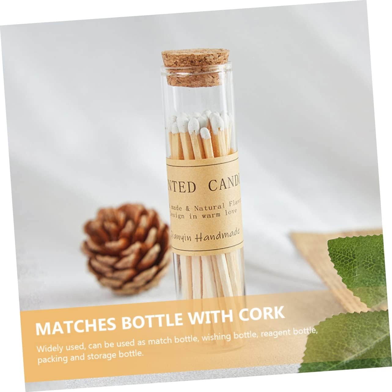 Levemolo Glass Vials with Cork 50Ml Small Glass Storage Bottles Laboratory Sample Liquid and Powder Vials for Travel and Craft 24Pcs Set image number 6