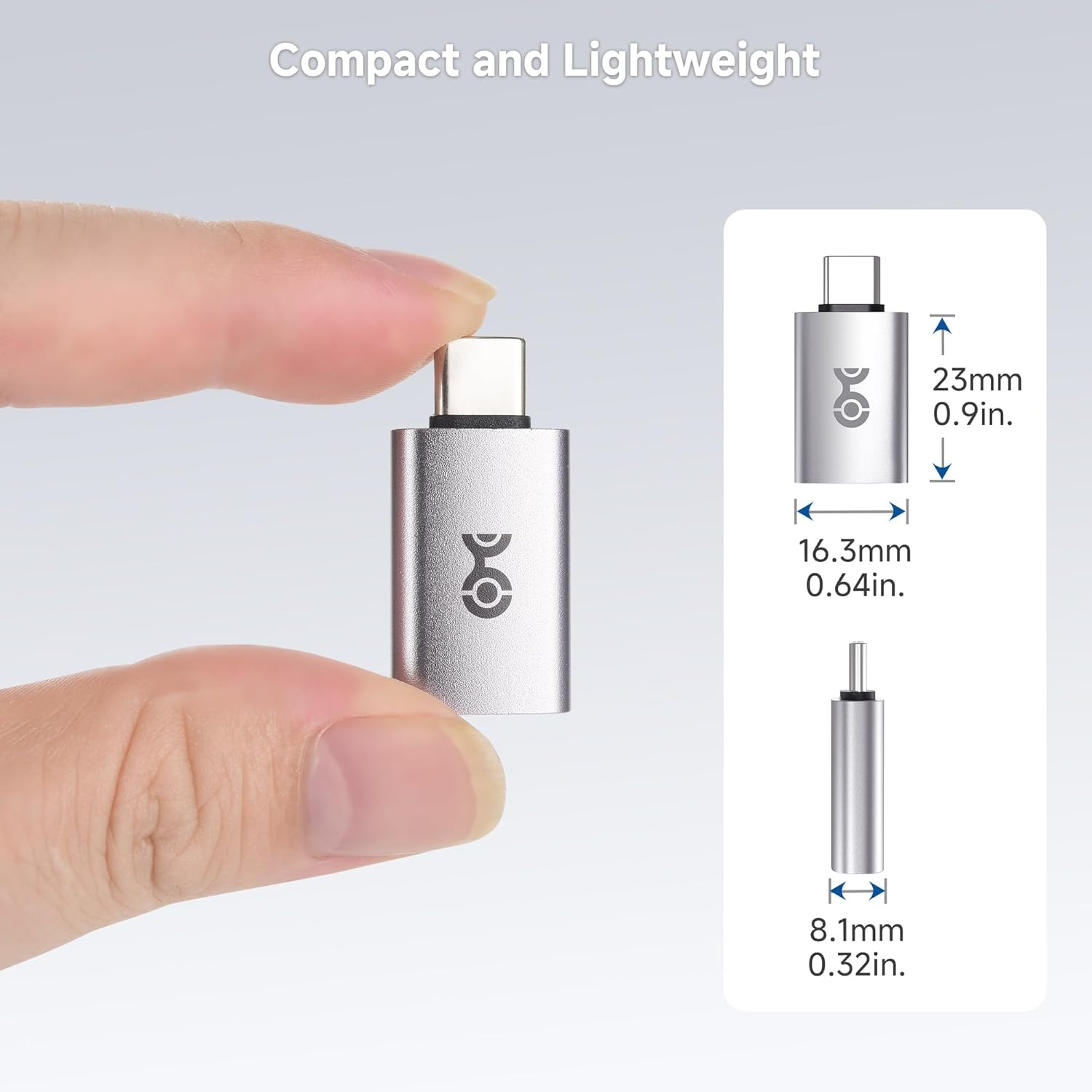 Cable Matters 2-Pack 10Gbps USB C to USB Adapter, USB-C Male to USB-A Female Adapter for High-Speed Data Transferring & Fast Charging, Reversible USB-C Port image number 4