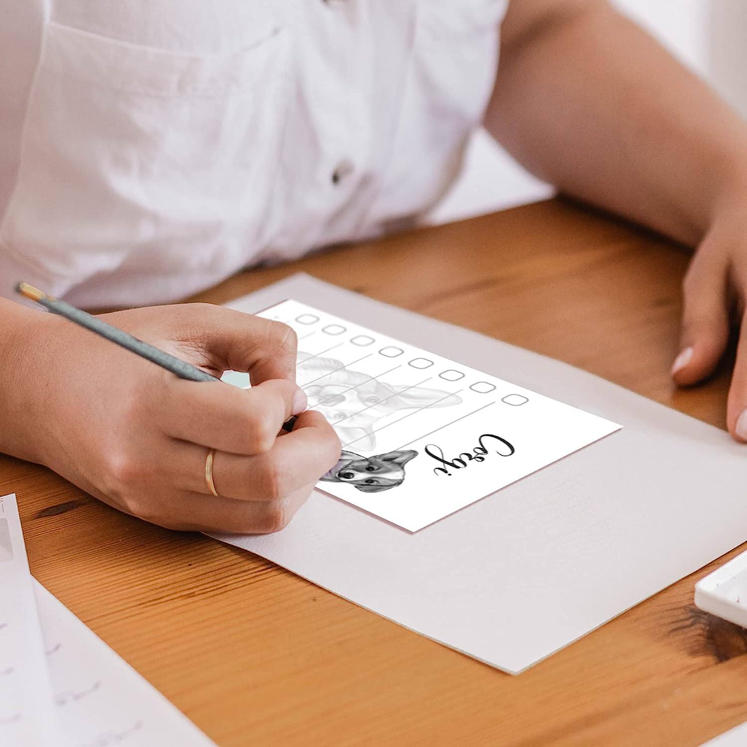 Welsh Corgi Puppies Sticky to Do List Notepad - Dog Sticky Notes Stationary School Supplies for Corgi Mom | Corgi Gifts for Corgi Lovers | 4" X 6" 50 Pages image number 4