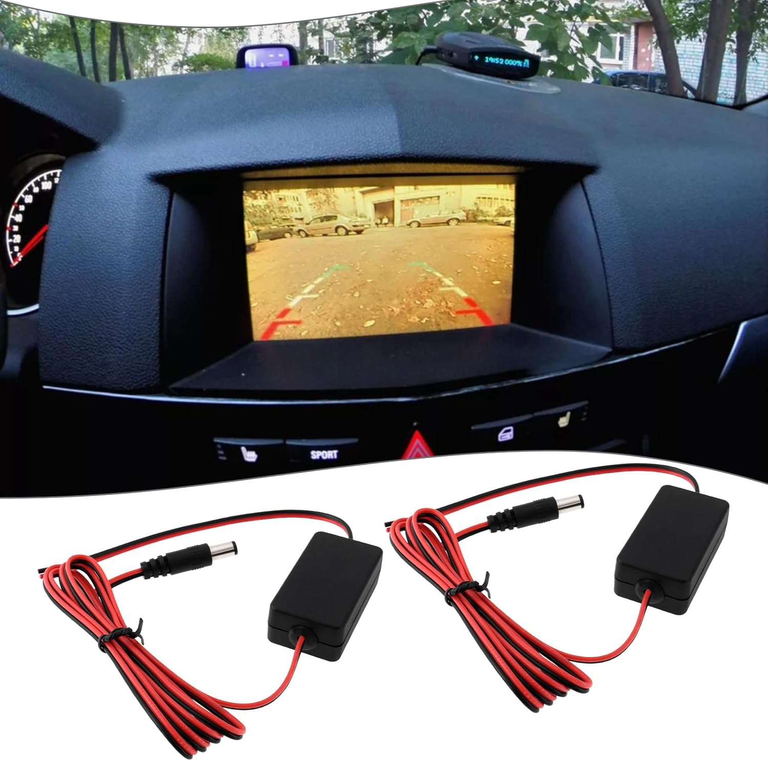 Emagtech 2Pcs 12V Reversing Camera Filters with Plug Camera Rectifiers Power Relay Capacitor Filter Compatible with BMW Compatible with Opel image number 4