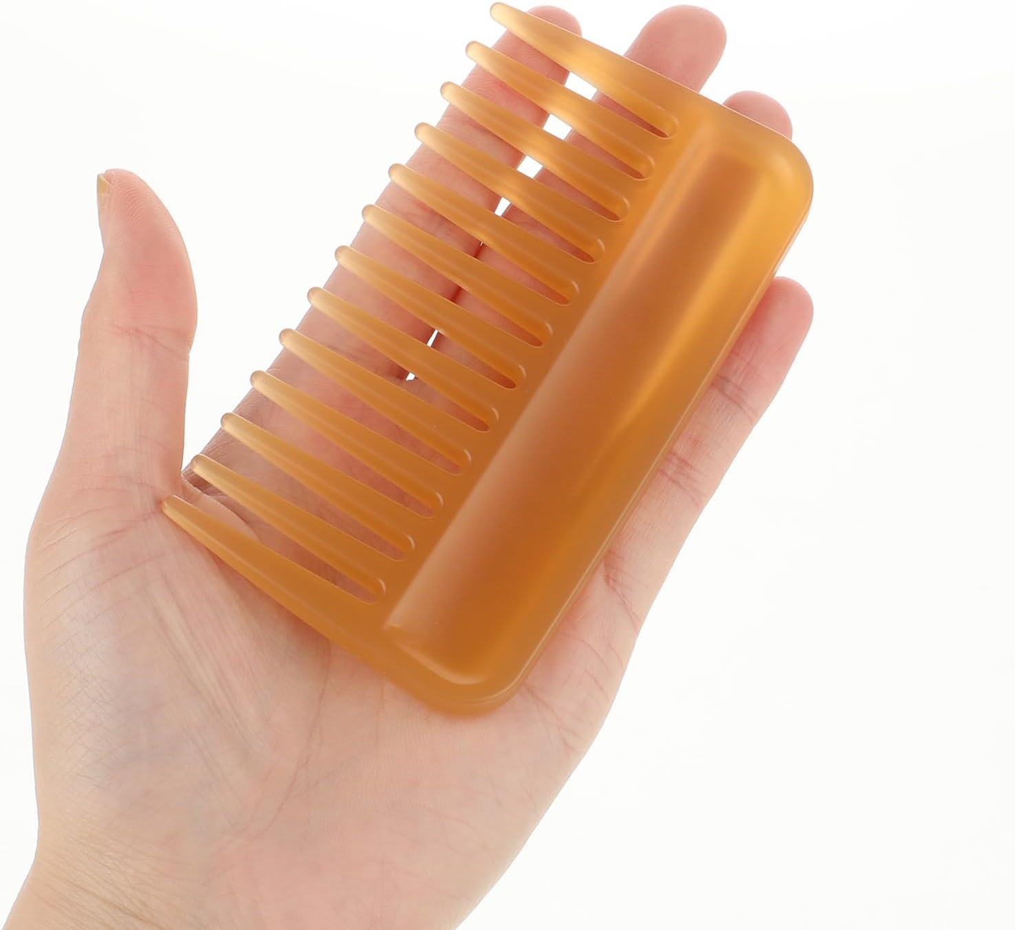 Styquenzer 2Pcs Mini Wide Tooth Comb,Small Travel Comb Portable Detangling Comb Beard Comb Large Tooth Pick Comb Anti-Static Small Comb Hair Styling Comb for Curly,Wet,Dry,Long Hair, Black, Yellow image number 4