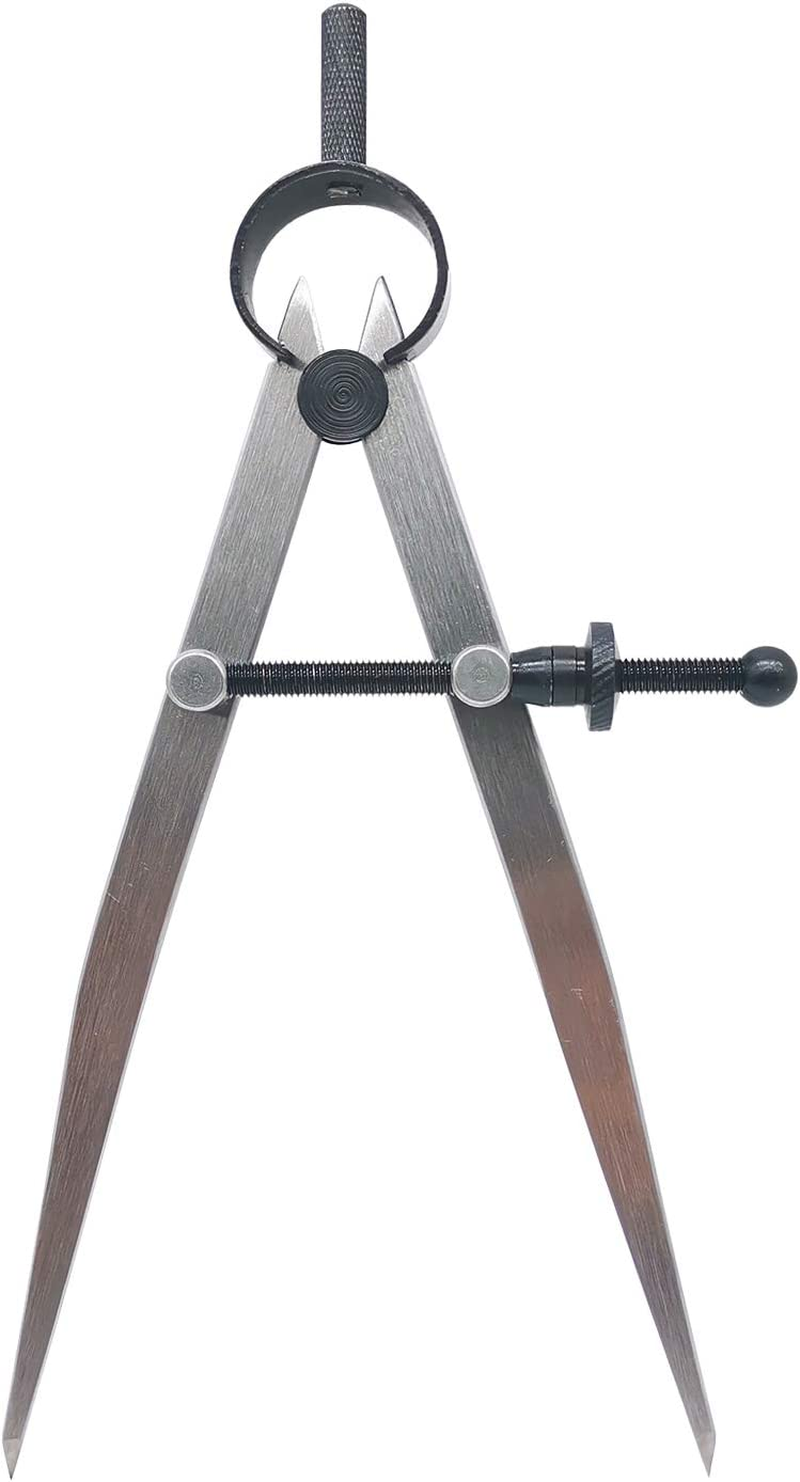 Chuangqi Leather Wing Divider, Adjustable Lockable Steel Compass (6 Inch) image number 4