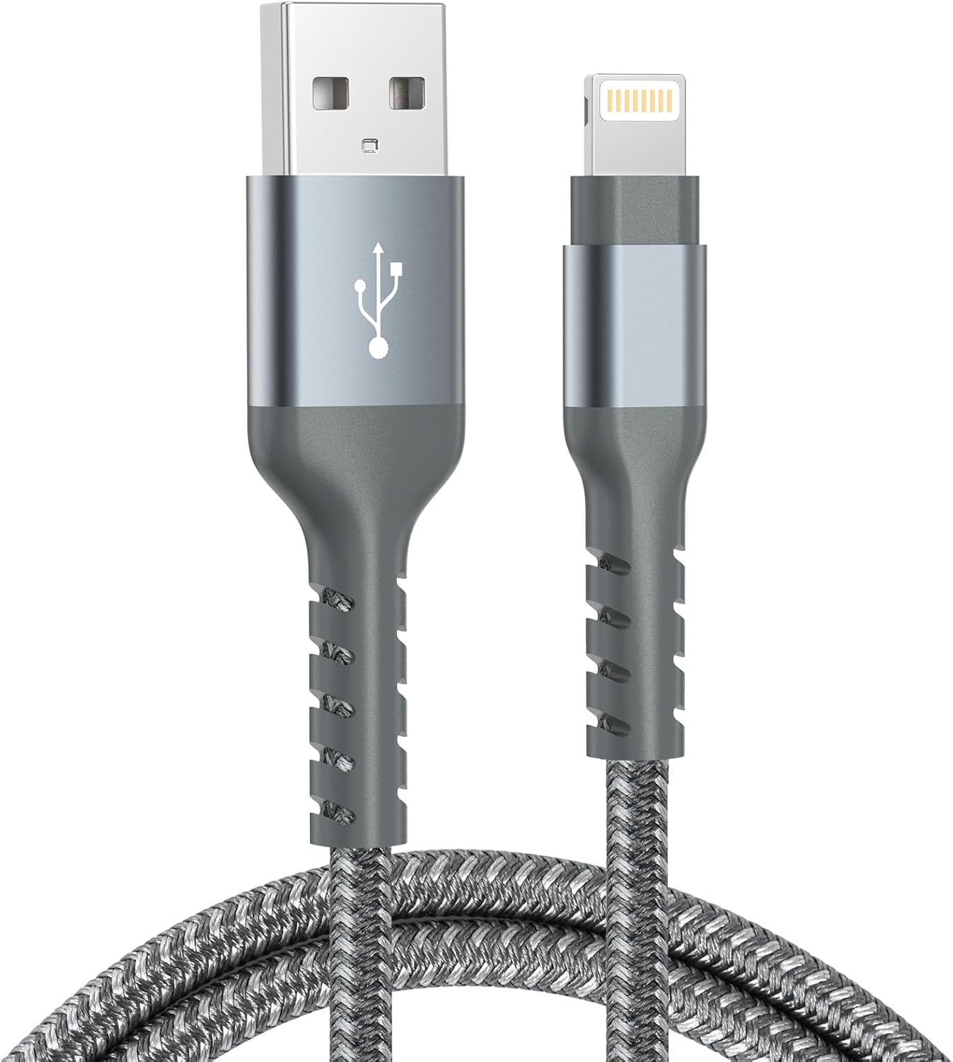 HARIBOL Lightning Cable 1M, Mfi-Certified Iphone Charger Cable, Nylon Braided USB to Lightning Cable Car Charger Compatible, Fast Charging 2.4A & USB 2.0 Sync Compatible with Iphone Ipad Ipod image number 6