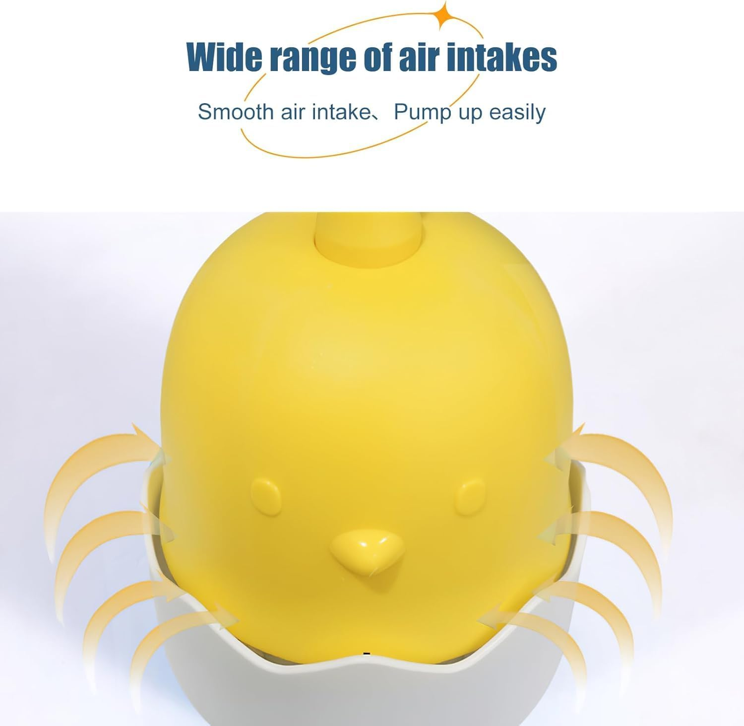 Electric Balloon Pump,Balloon Inflator Cartoon Chick Shape 110-240V,Fast Inflatable for Birthday Party Decorations Balloon,Bobo Ball,Yoga Ball,Magic Ball image number 1