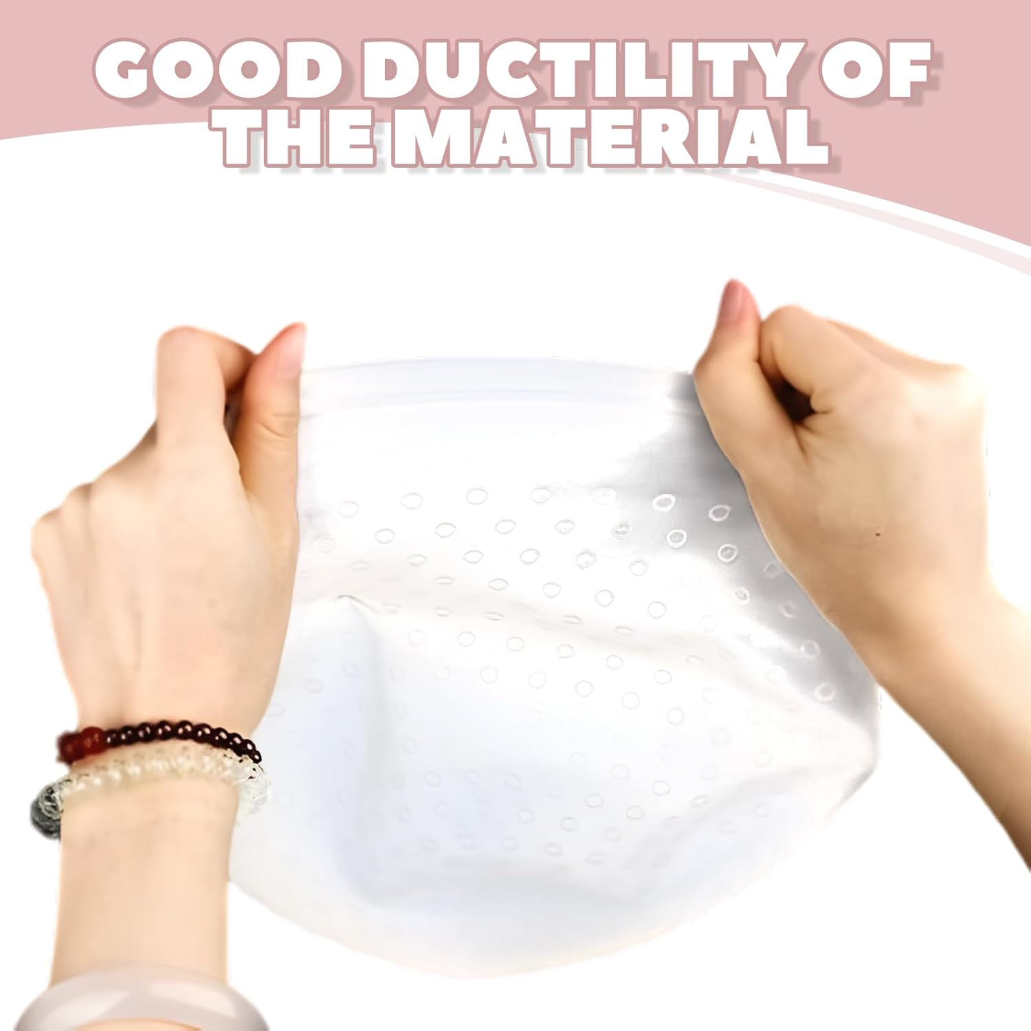 Teccfly Silicone Hair Dye Cap with Hook, Reusable Silicone Highlighted Hair Cap for Salon & Home Use, Fits Most Head Sizes (22X30.5Cm/8.7&times;12 In) image number 1