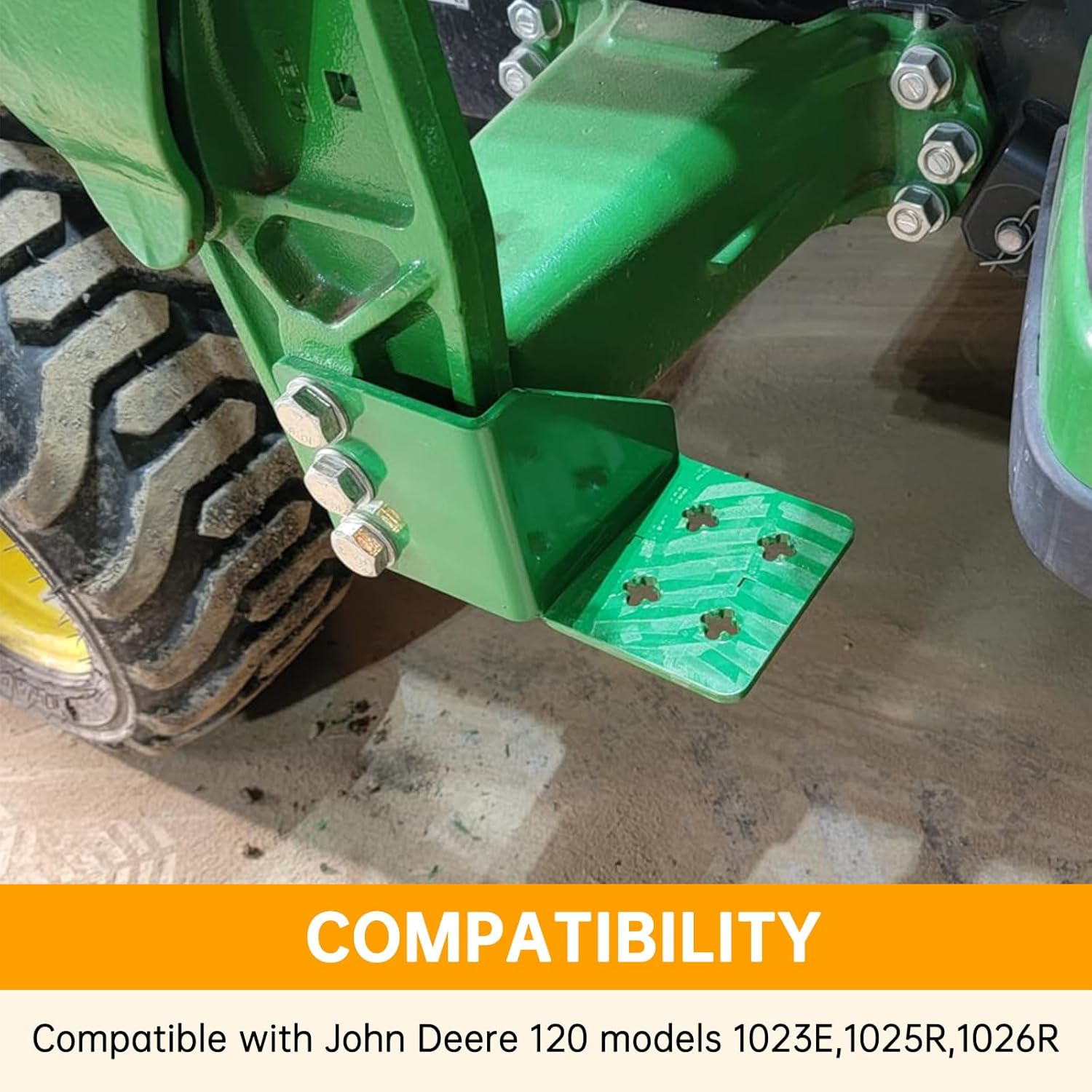 Forogore Bolt on 6" Tractor Driver Step Compatible with John Deere 120 1023E 1025R 1026R image number 1