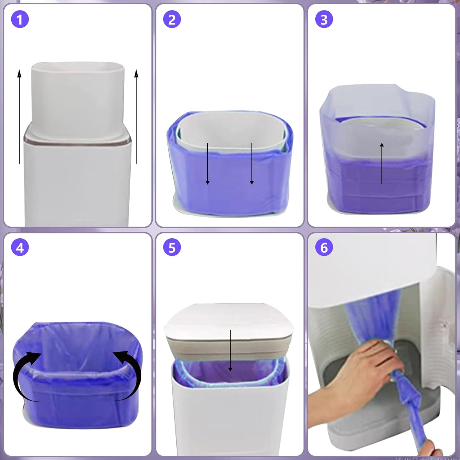 Diaper Pail Refills Bags 4 Pack Compatible with Dekor plus Diaper Pail Liners Diaper Refill Liners Holds up to 2320 Diapers image number 3