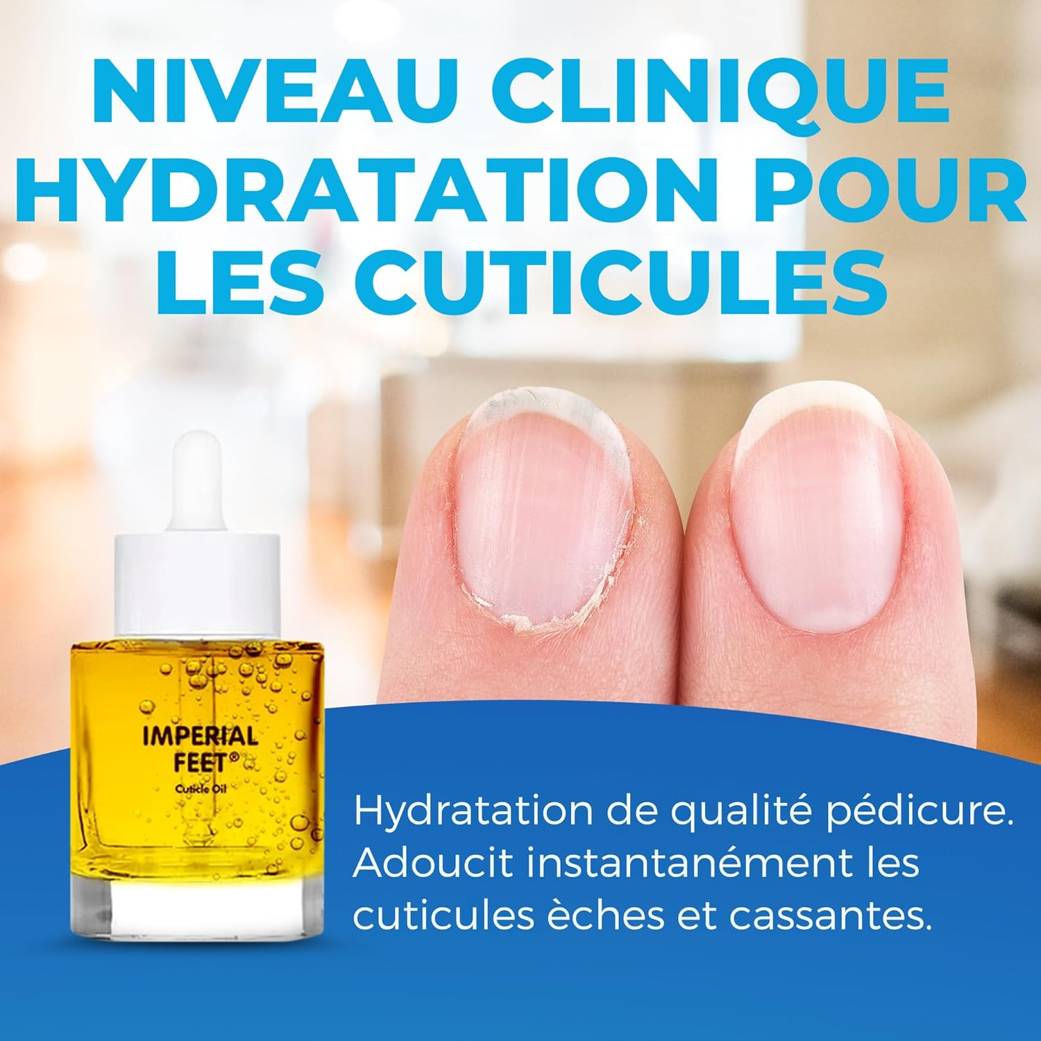 Imperial Feet Cuticle Oil for Nails 30Ml (1 FL Oz)-Cuticle Remover Liquid Nail Strengthener with Almond Oil, Jojoba Oil & Vitamin E Oil-Natural Nail Strengthener for Damaged Nails-Ideal for Diabetics image number 4