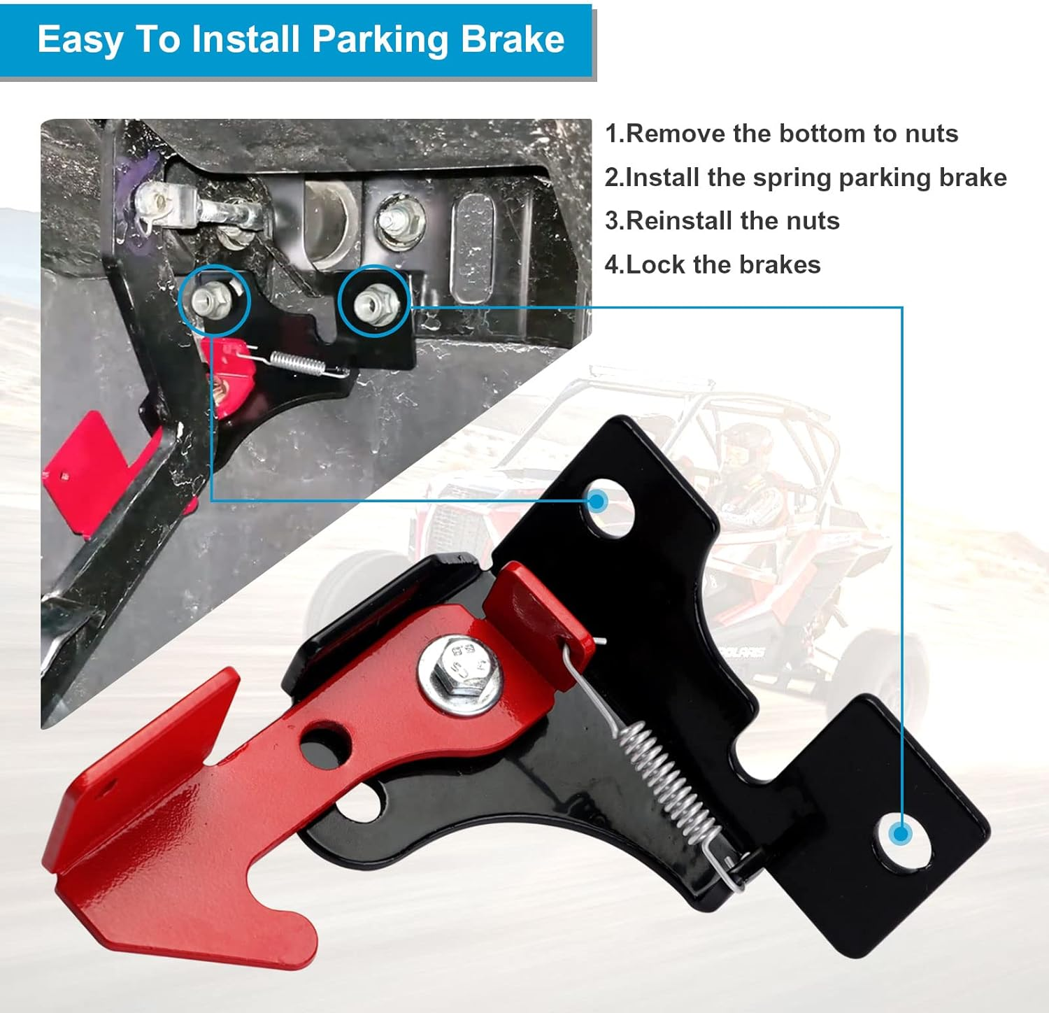 Parking Brake - Spring Parking Brake Accessories Kit Compatible with Polaris Rzr All Model Polaris Ranger 800 900 1000 Turbo Turbo S