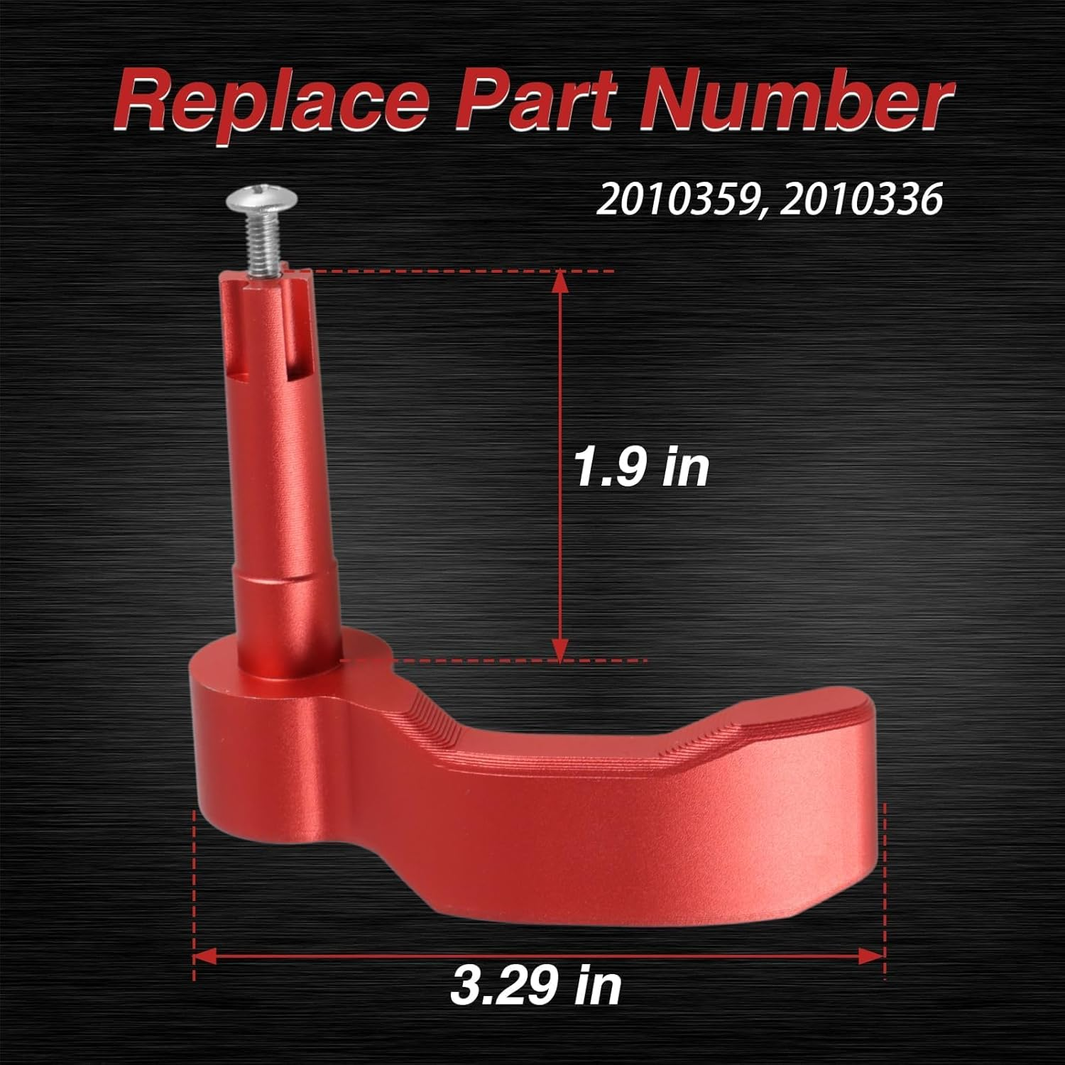 FUSCH Red 6061 Aluminum Alloy Thumb Throttle Control Lever Compatible with Polaris Scrambler 500 850 XP 1000 Eps/Sportsman 450 550 570 850 XP1000 - Black image number 5