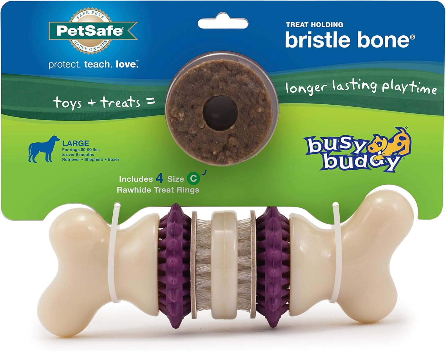 Petsafe Busy Buddy Bristle Bone Dog Toy, Chew Toy with Treats image number 5