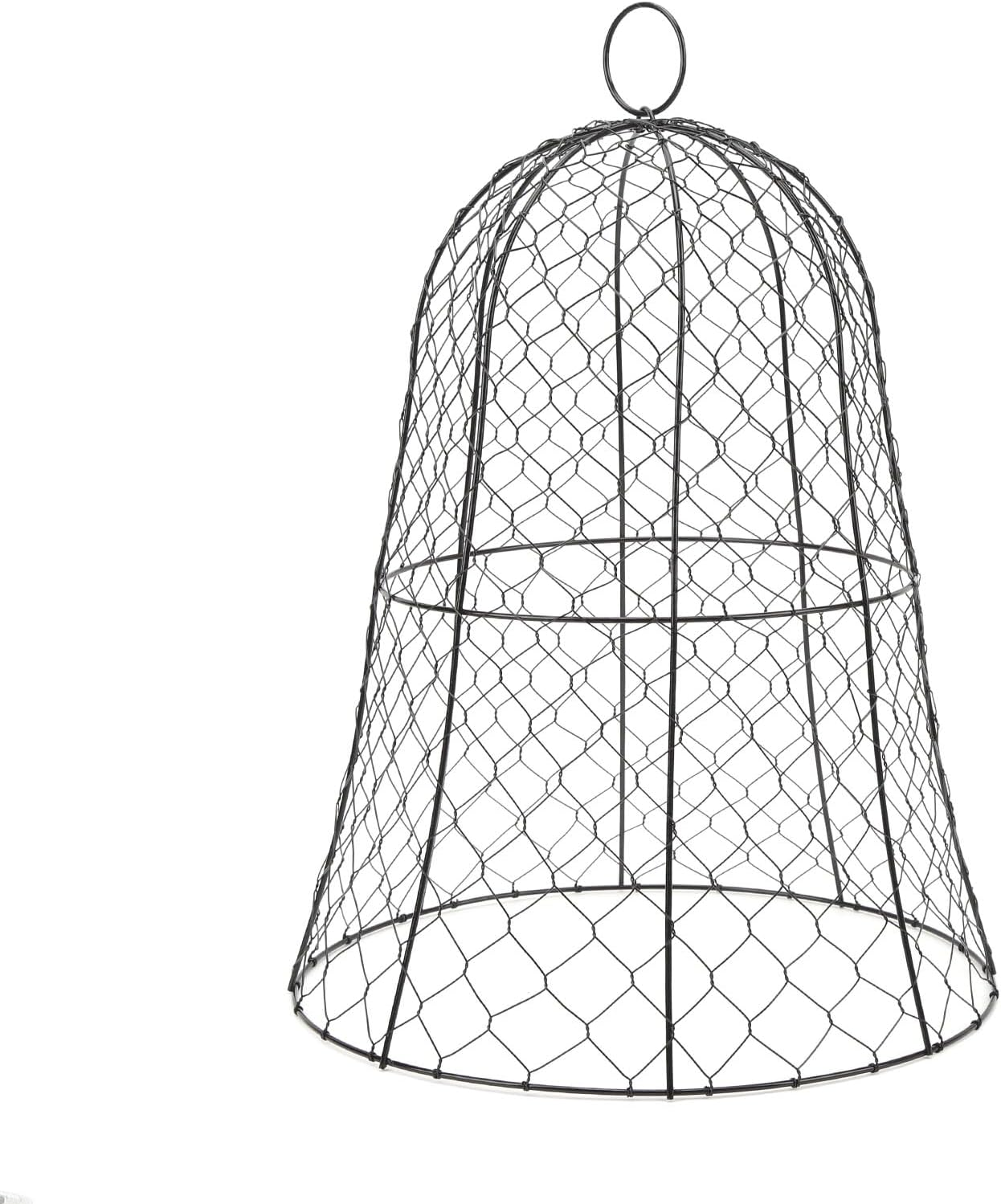 10 Packs Black Garden Chicken Wire Cloche Cover with Top Hook, Bell Shape Design, Iron Material for Effective Plant image number 1