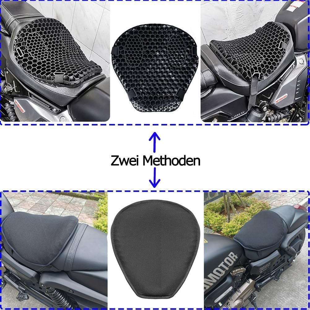 Motorcycle Seat Cover Comfort Gel Seat Cushion Universal Pressure Relief Pad
