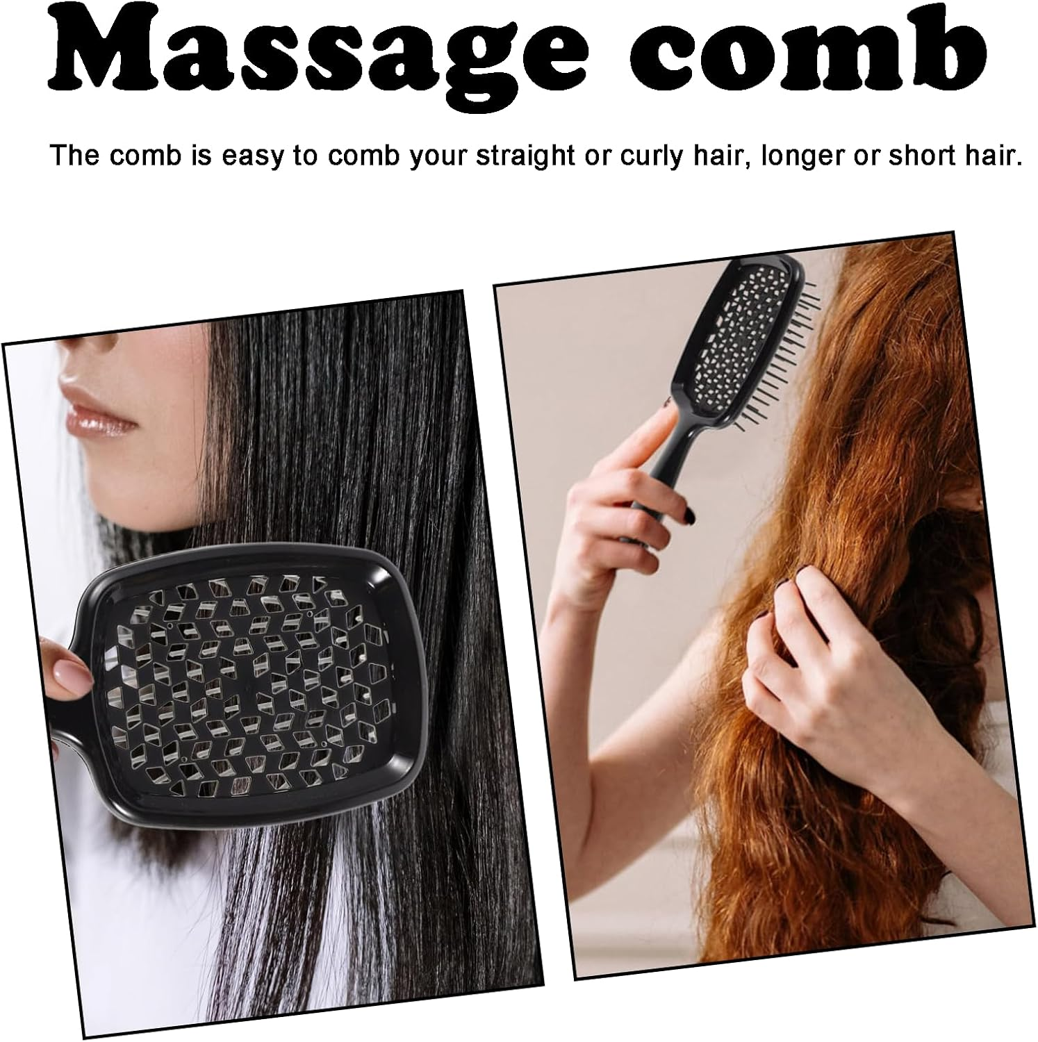 Treayes Detangling Hair Brush, Wet & Dry Vented Detangling Comb - Hollow Massage Comb， anti - Static Massage for All Hair Types image number 4