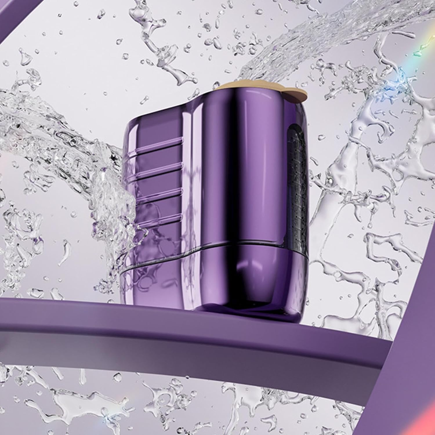 Electric Hair Oil Applicator Bottle with Red Light, Electric Scalp Massager for Hair Growth, Travel Microcurrent Scalp Massager with 3 Modes, Hair Loss Treatments for Women - Purple image number 1