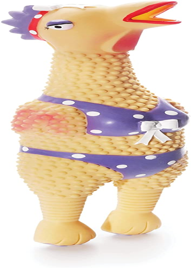 Petstages Pet Henrietta Latex Rubber Squawking Chicken Dog Toy, 145.14 G, L, Multi image number 1