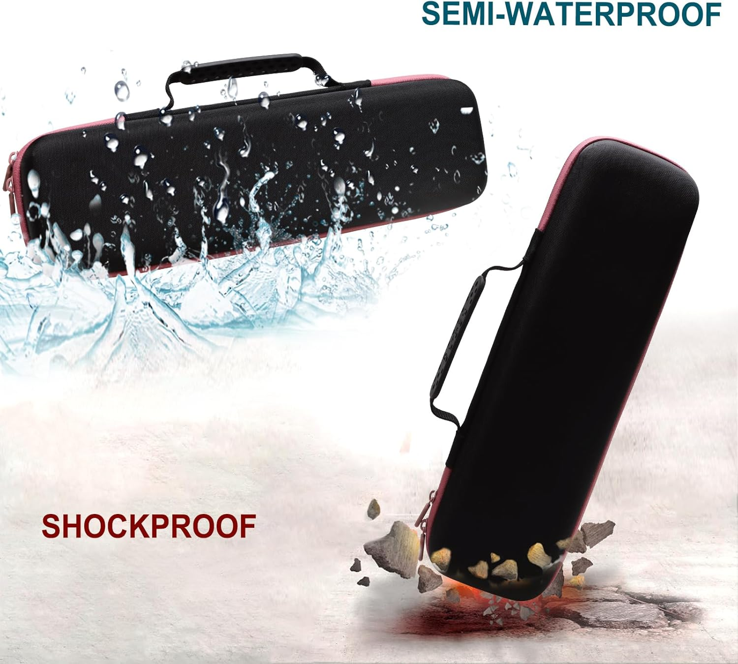 LTGEM EVA Hard Case for Revlon One Step Root Booster round Brush Dryer and Hair Styler - Travel Protective Carrying Storage Bag, Pink image number 4